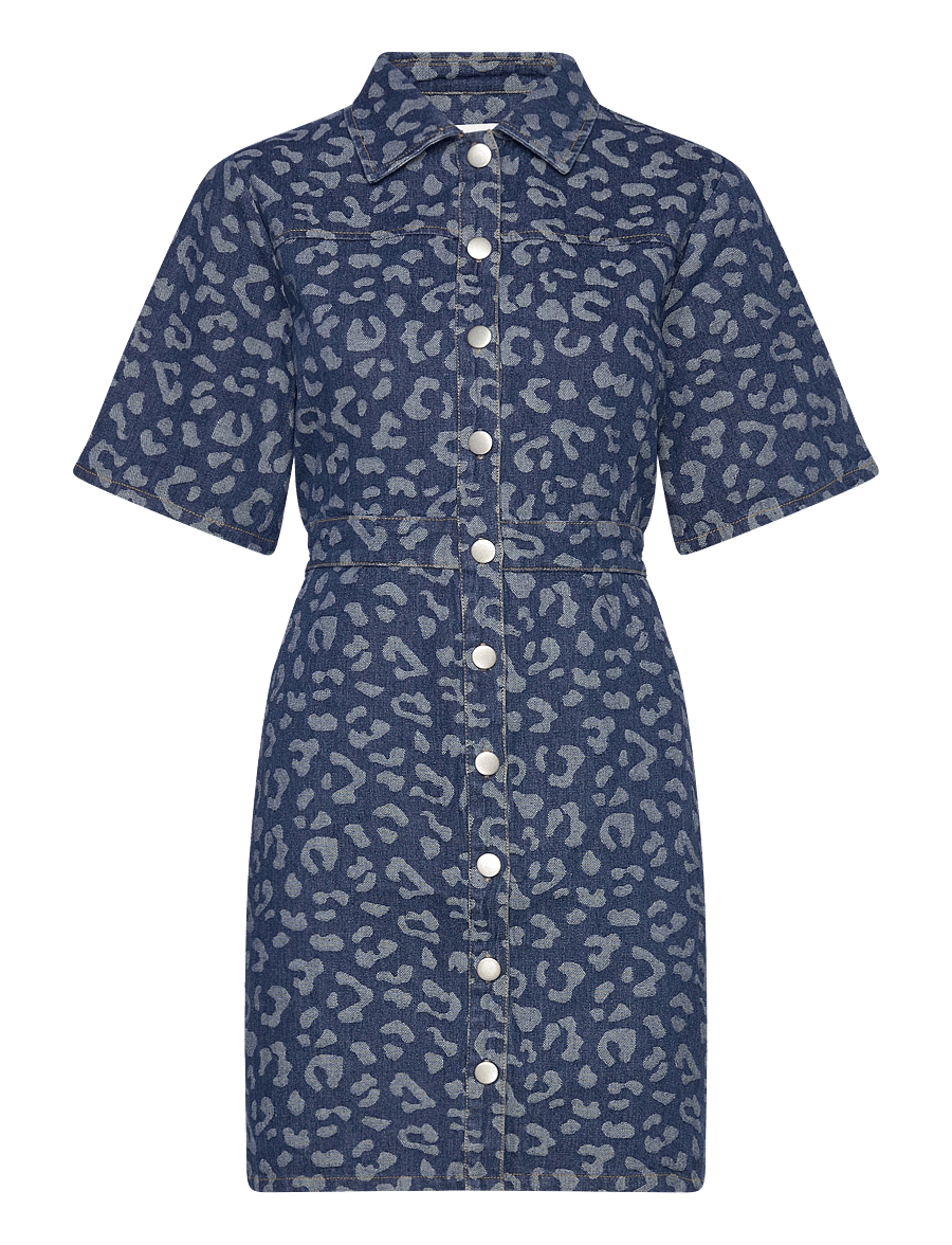 Noella - Benita Dress - skjortekjoler - mid blue wash - 1