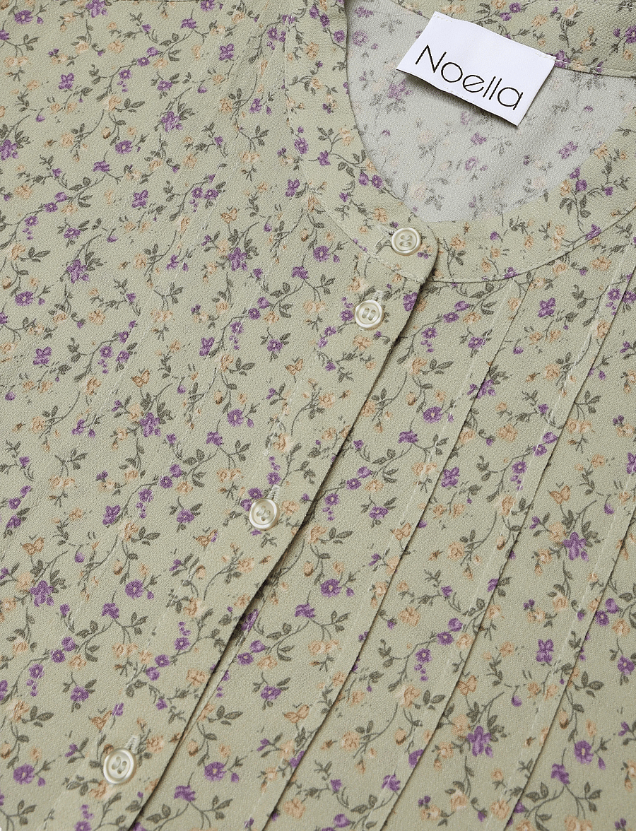 Noella - Imogene Dress - hemdkleider - terrena green print - 2