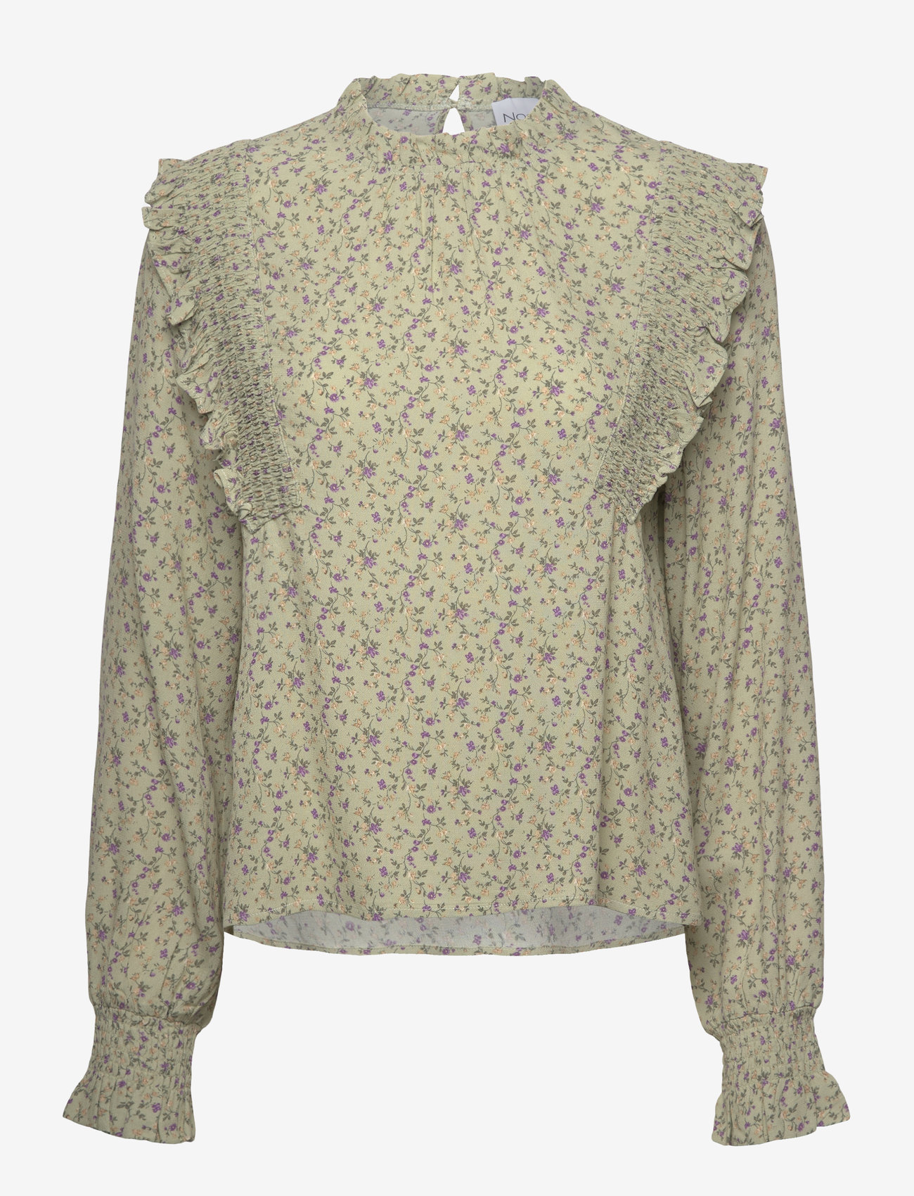 Noella - Ruth Blouse - langærmede bluser - terrena green print - 0