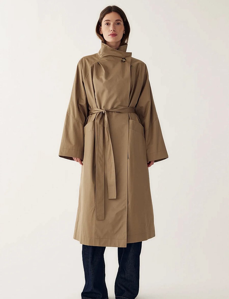 Noella - N-Makenzie Coat - trenchcoats - grey sand - 0