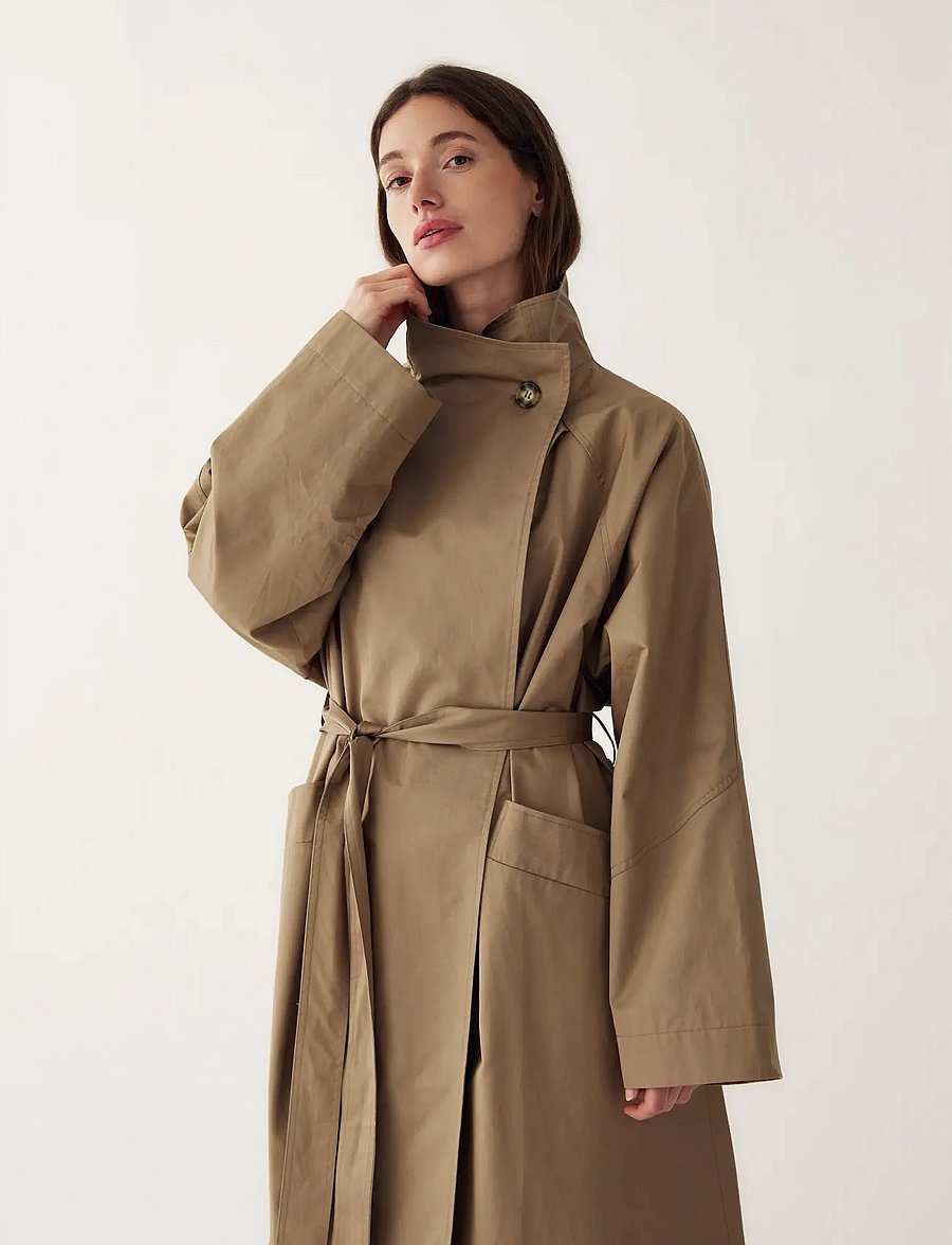 Noella - N-Makenzie Coat - trenchcoats - grey sand - 3