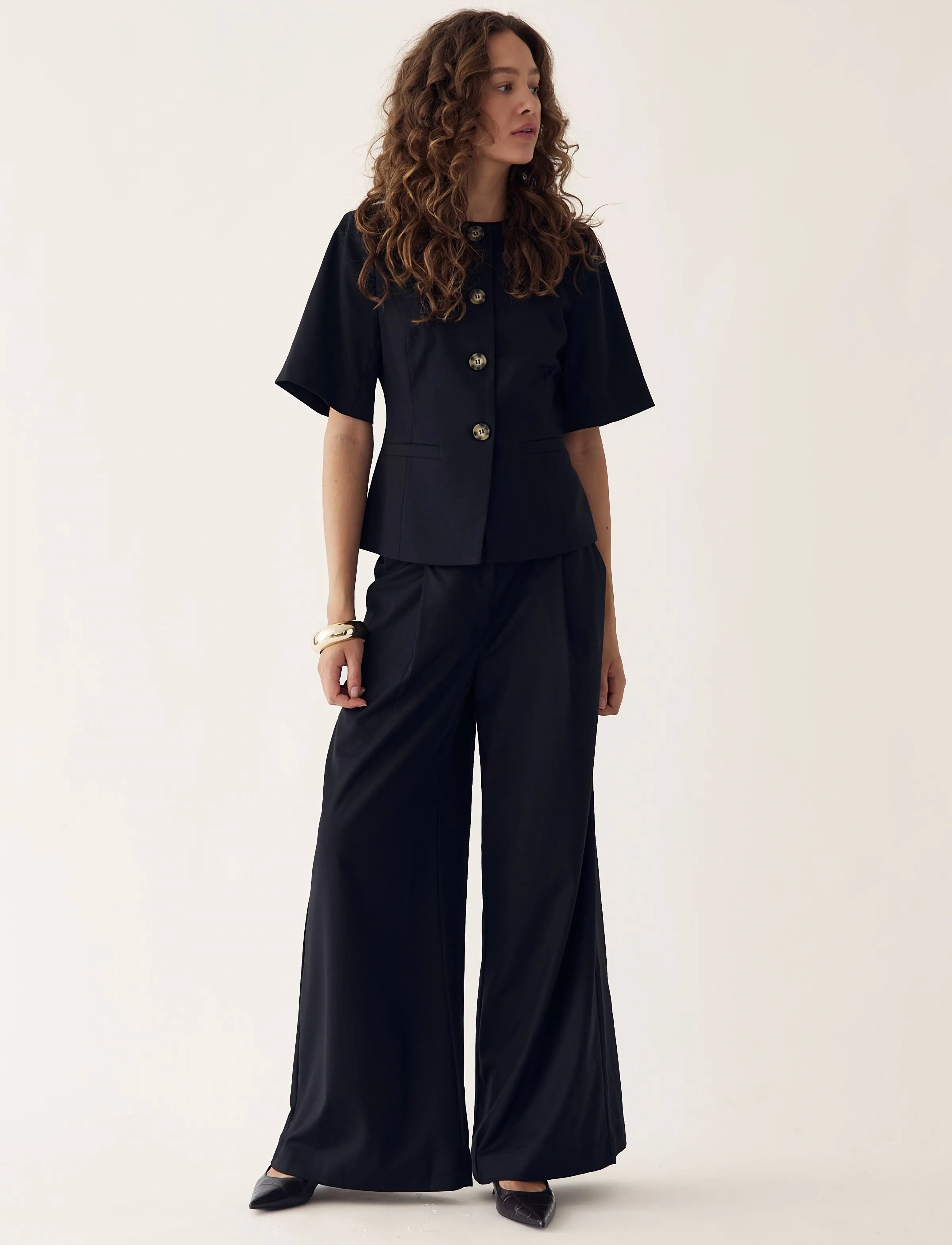 Noella - Kazia Pants - kostymbyxor - black - 4