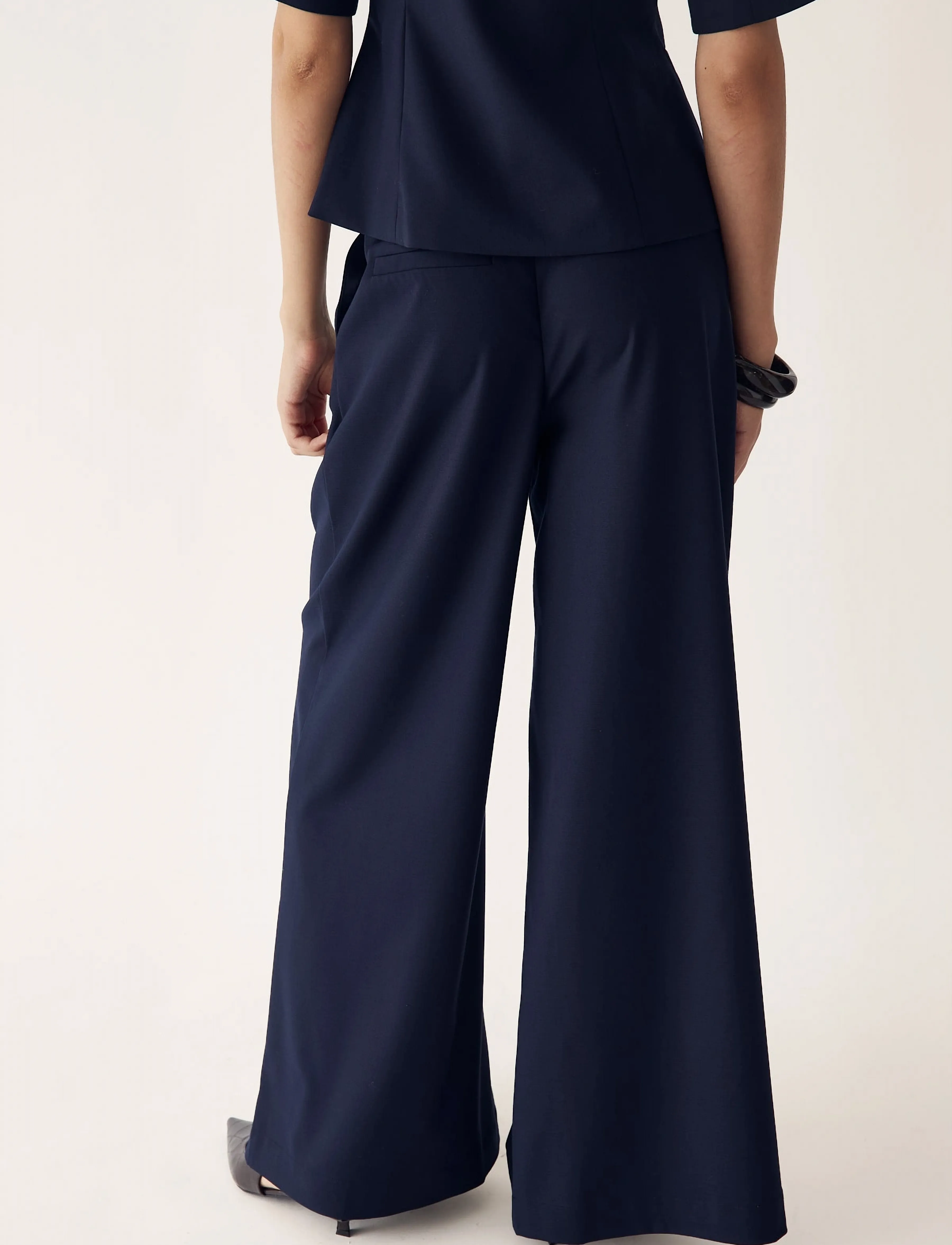Noella - Kazia Pants - hosen mit weitem bein - navy - 3