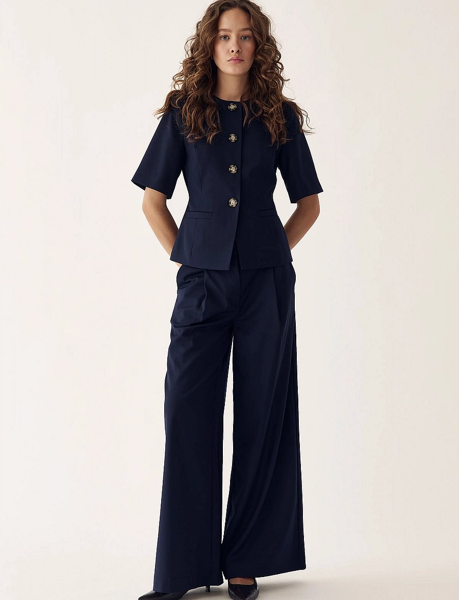 Noella - Kazia Pants - kostymbyxor - navy - 4
