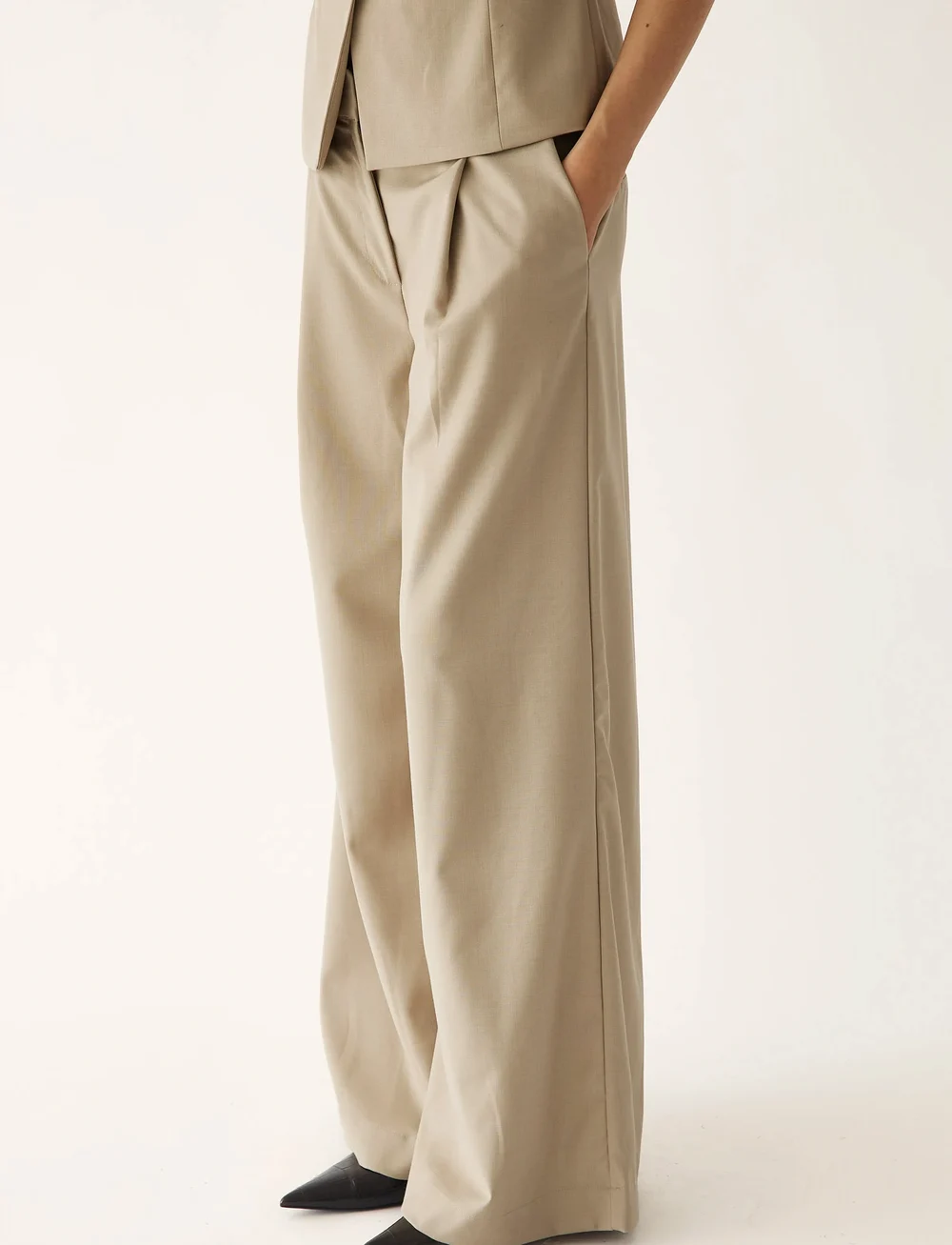 Noella - Kazia Pants - habitbukser - oyster - 2