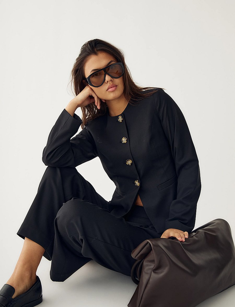 Noella - N-Kasaundra LS Blazer - enkeltradede blazere - black - 3