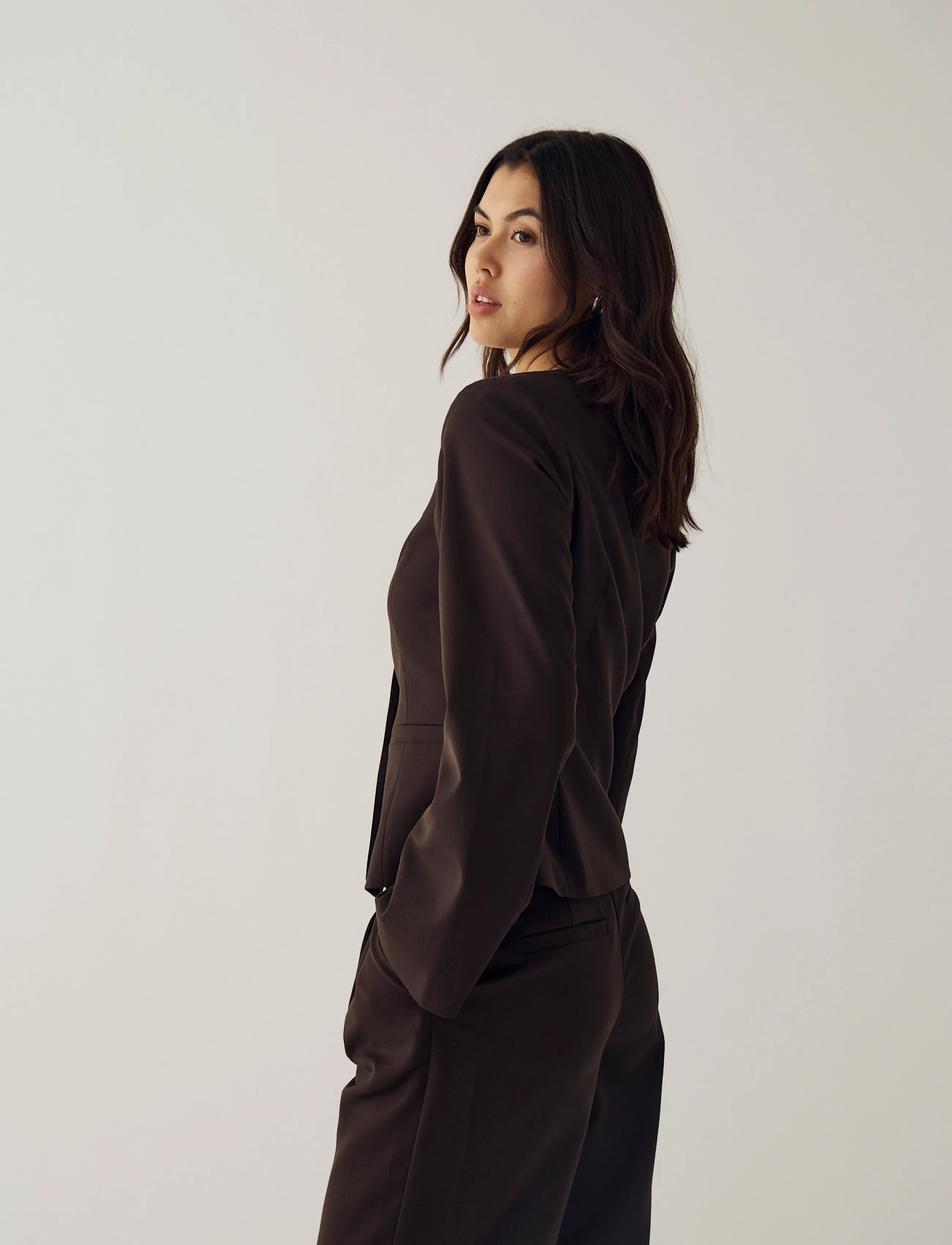 Noella - N-Kasaundra LS Blazer - chocolate - 3