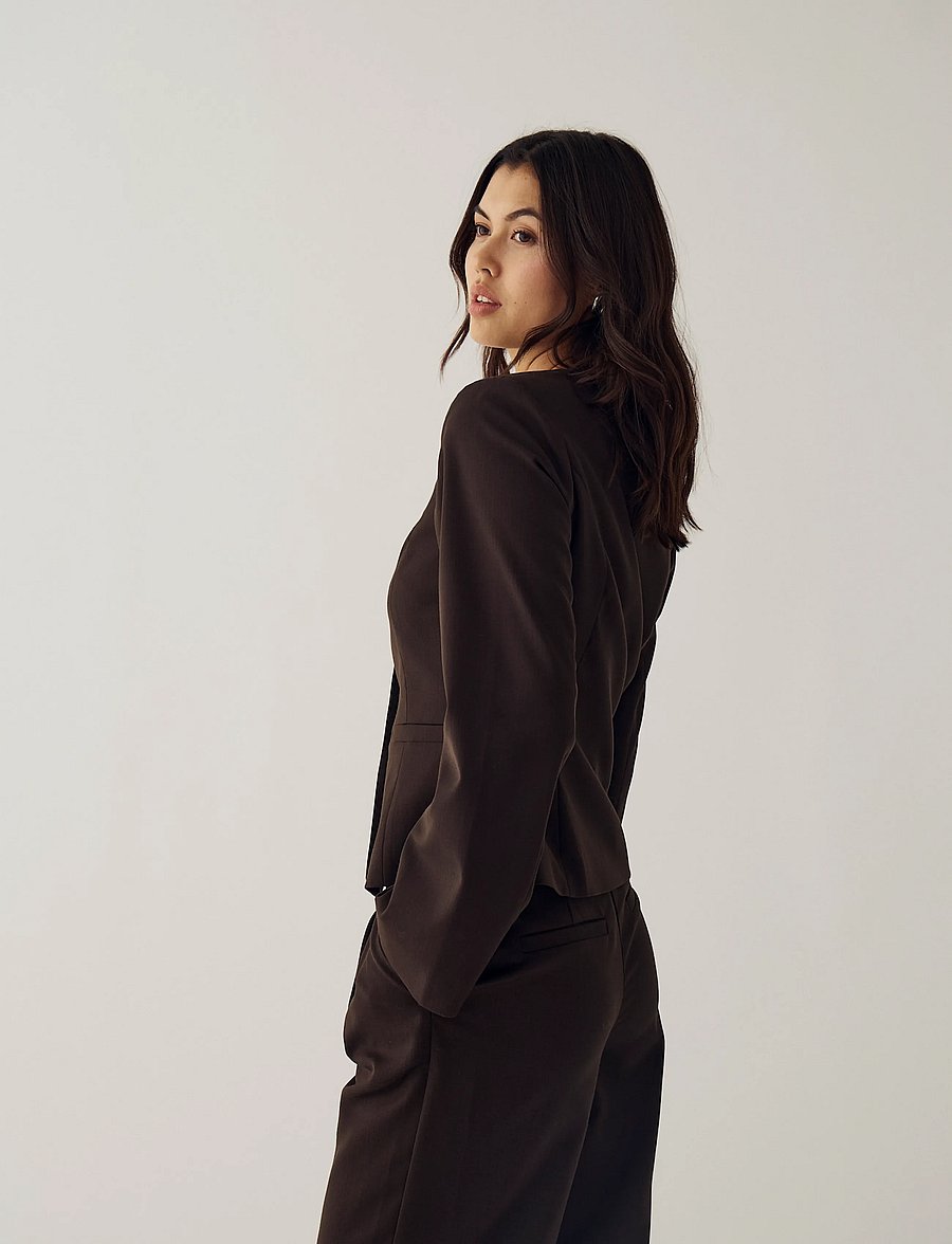 Noella - N-Kasaundra LS Blazer - chocolate - 3