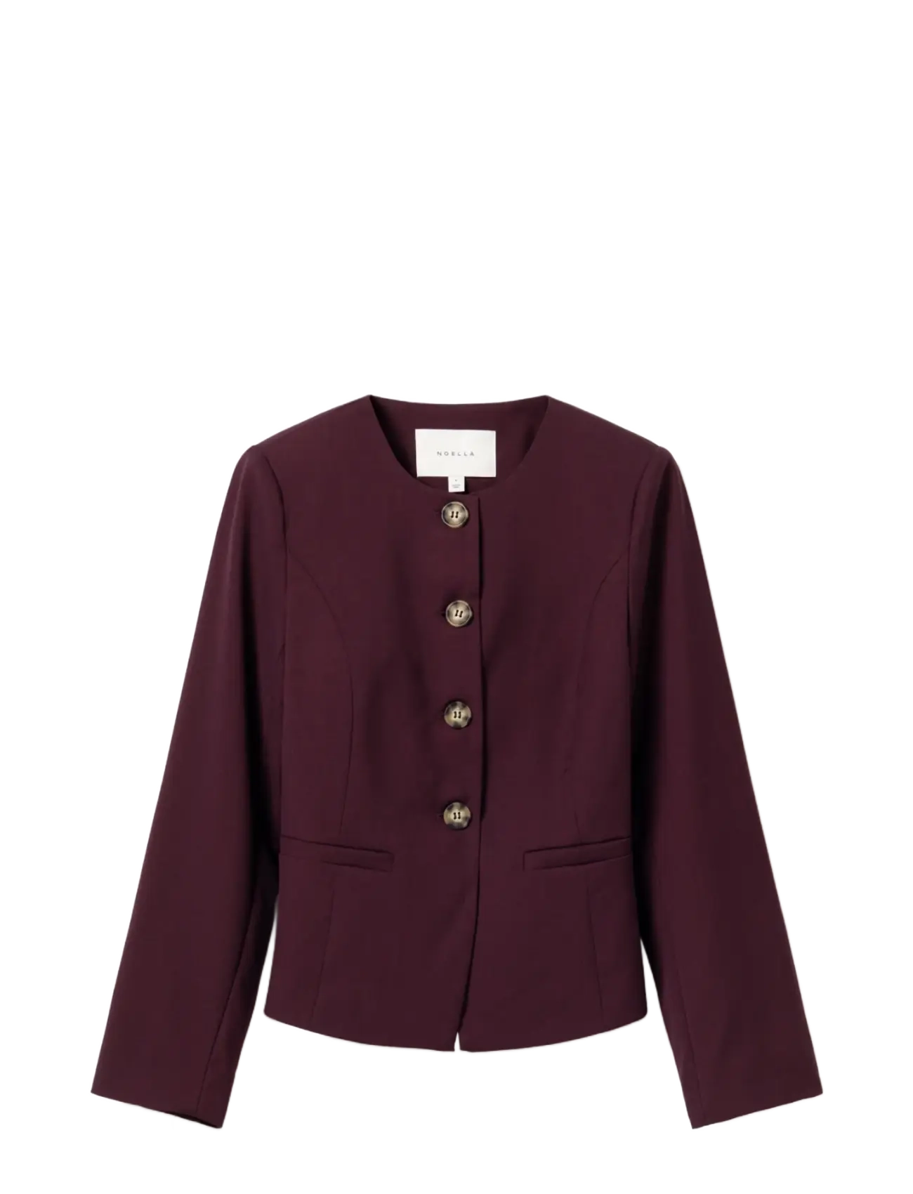 Noella N-Kasaundra LS Blazer - Transitional Layering - WINETASTING / burgundy