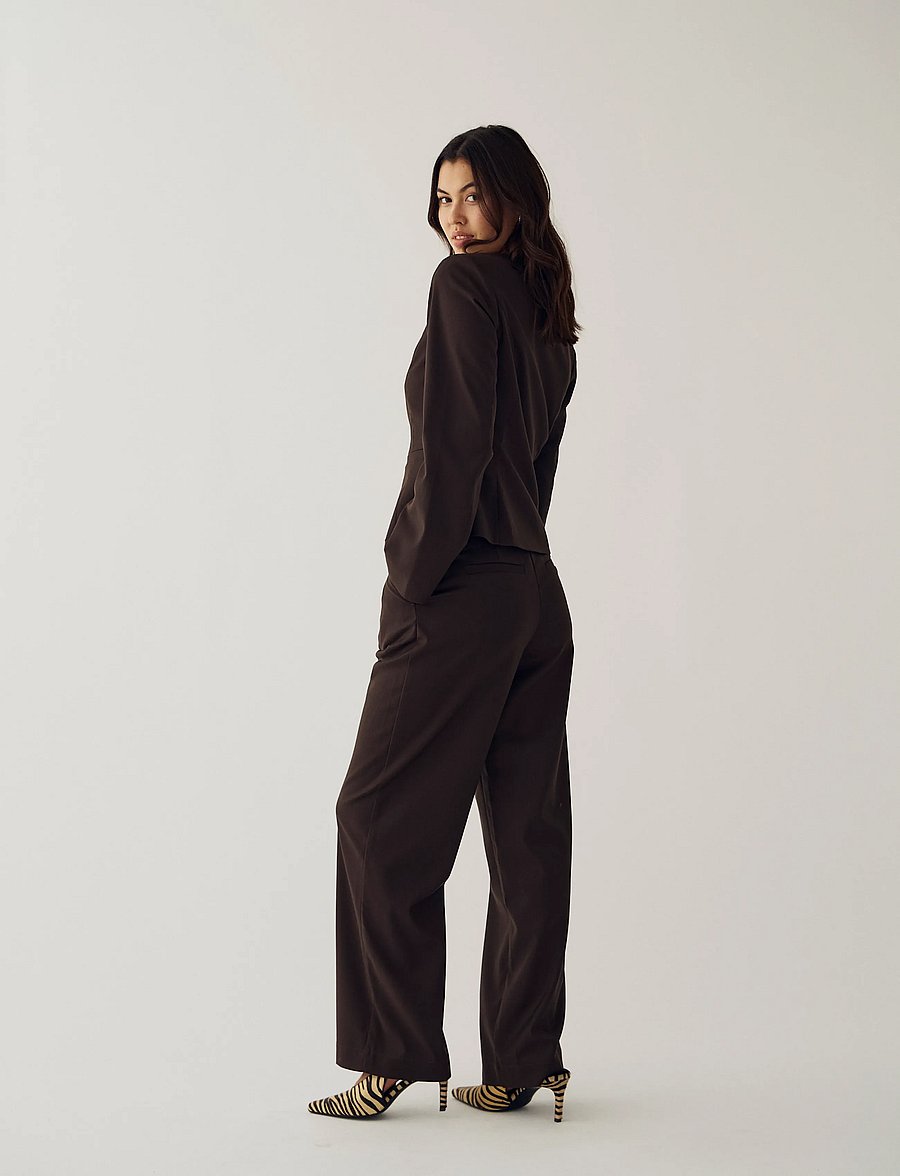 Noella - N-Kazia S Pants - kostymbyxor - chocolate - 3