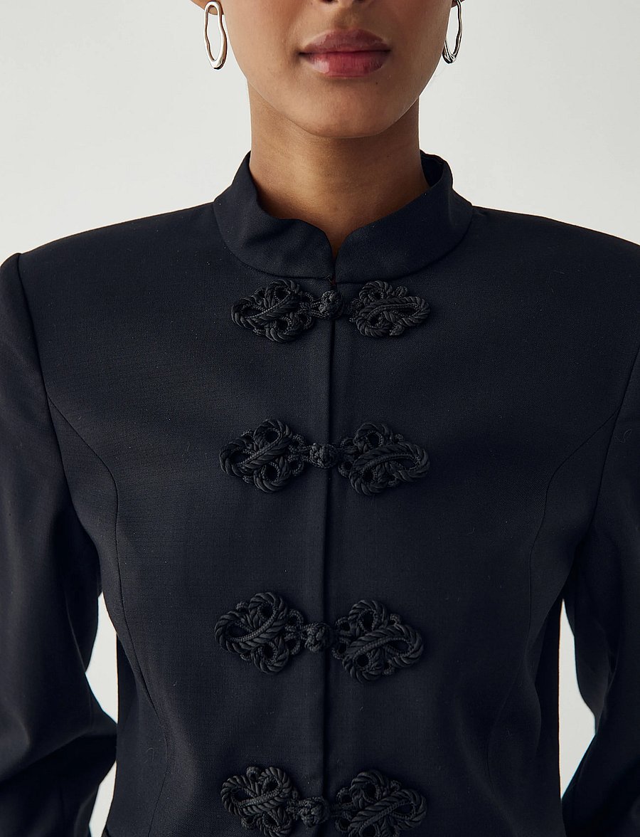 Noella - N-Nana Blazer - enkelknäppta kavajer - black - 3