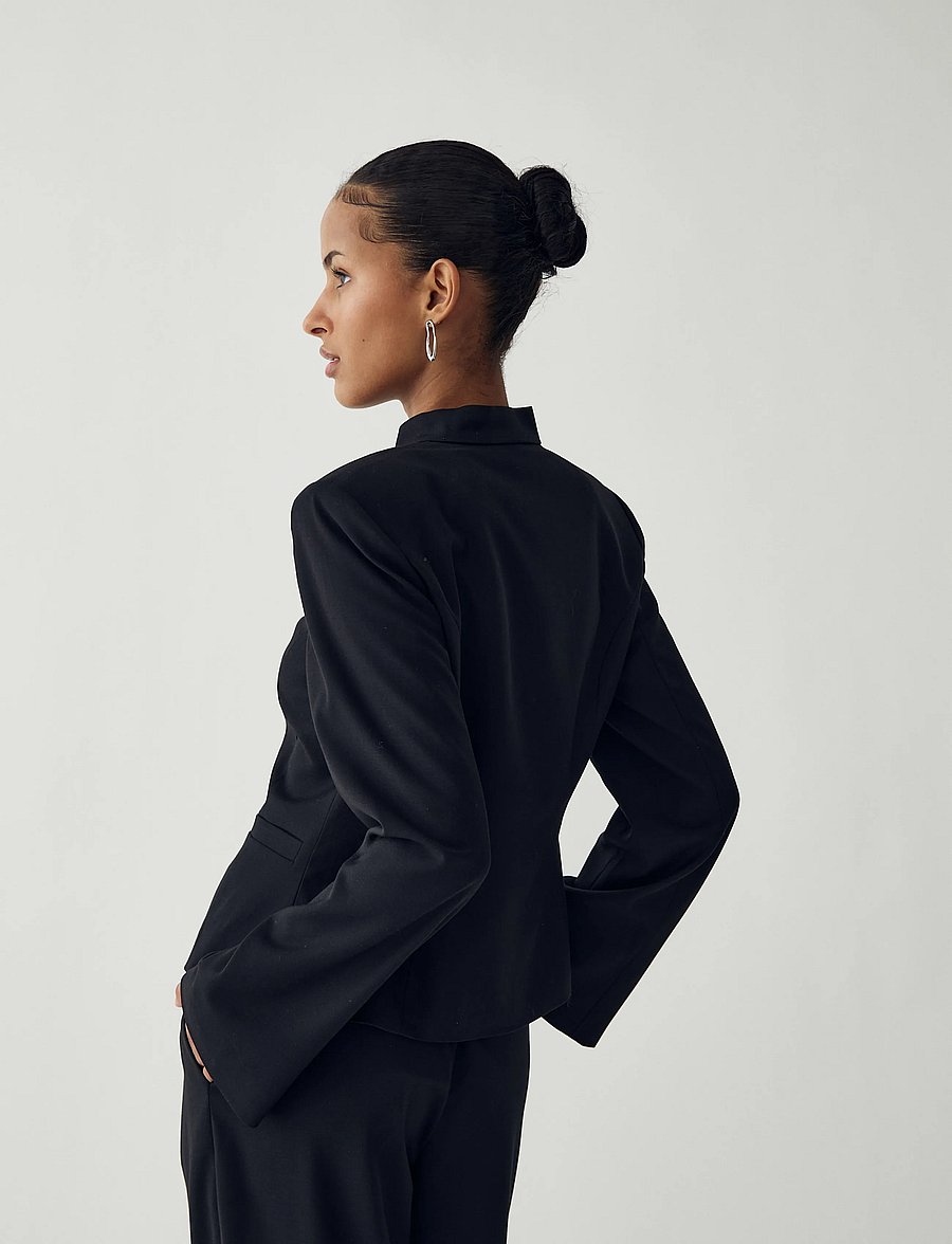 Noella - N-Nana Blazer - enkelknäppta kavajer - black - 4