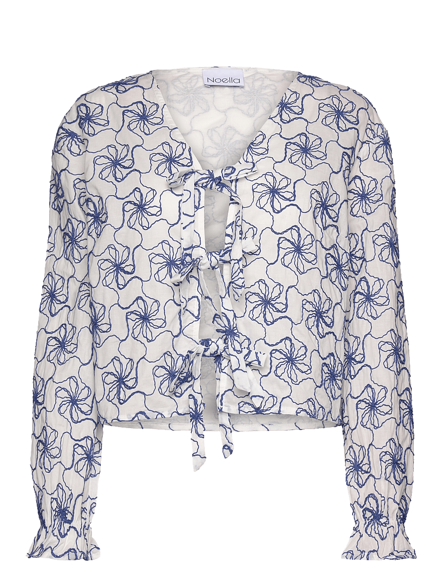 Noella - Krisina Blouse - white blue combo - 1