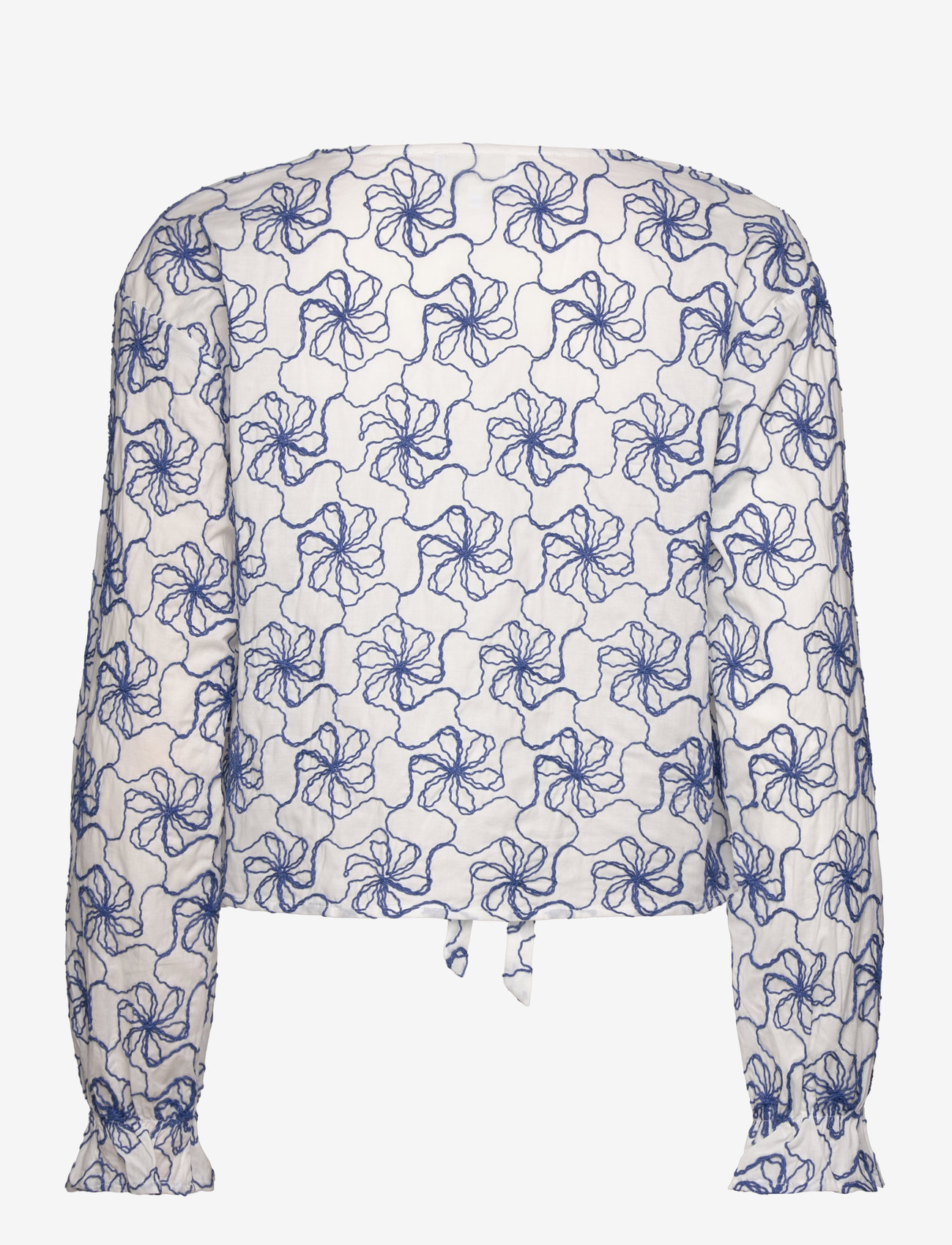 Noella - Krisina Blouse - langärmlige blusen - white blue combo - 2