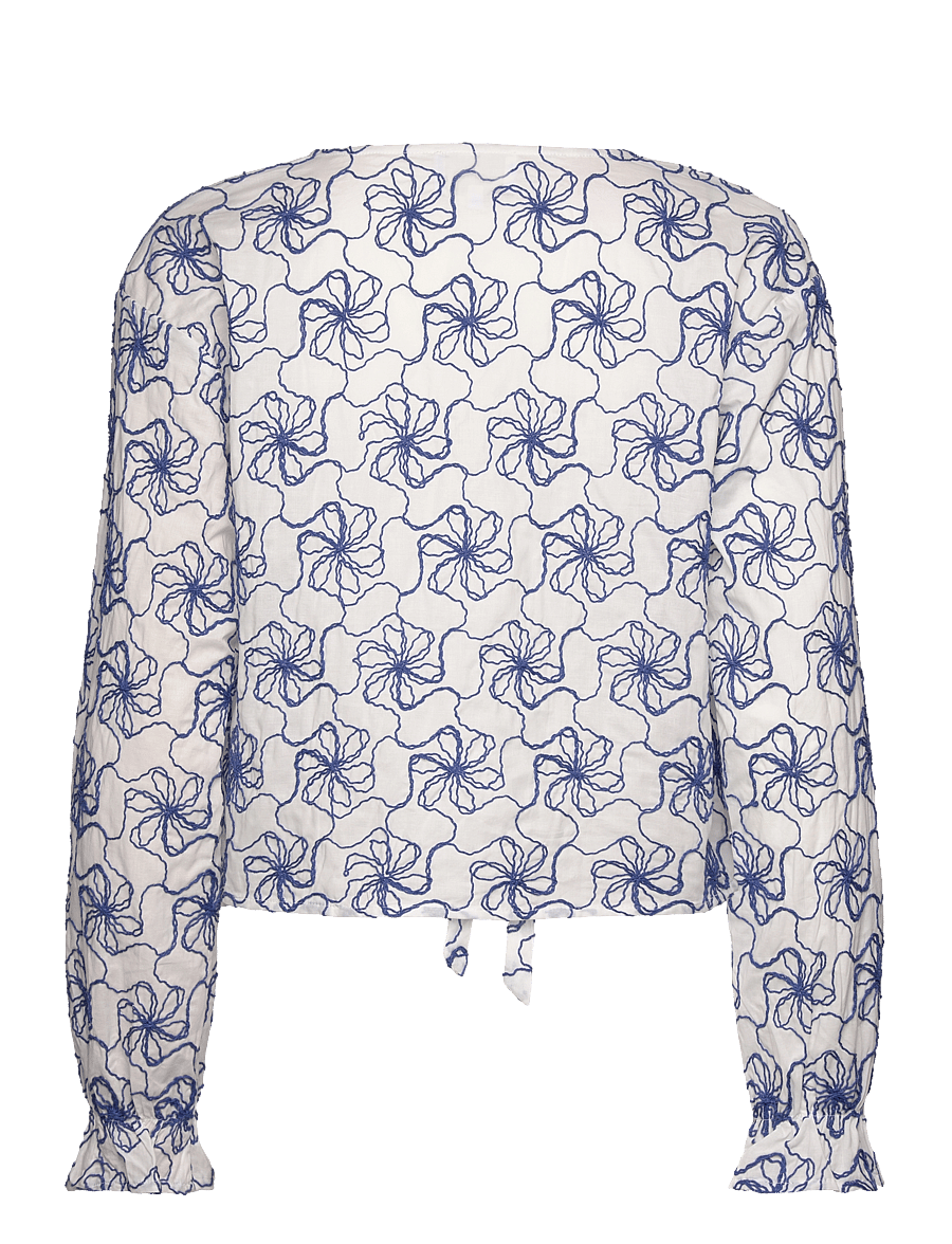 Noella - Krisina Blouse - white blue combo - 2