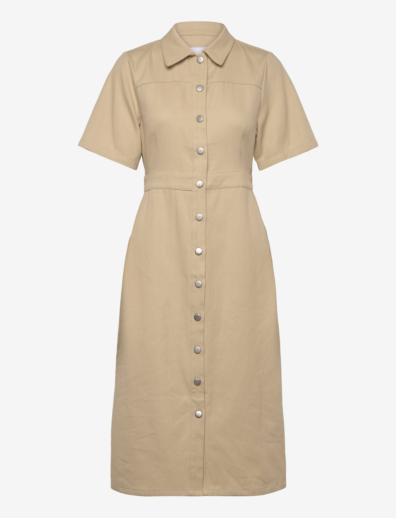 Noella - Benita Long Dress - skjortekjoler - oyster - 1