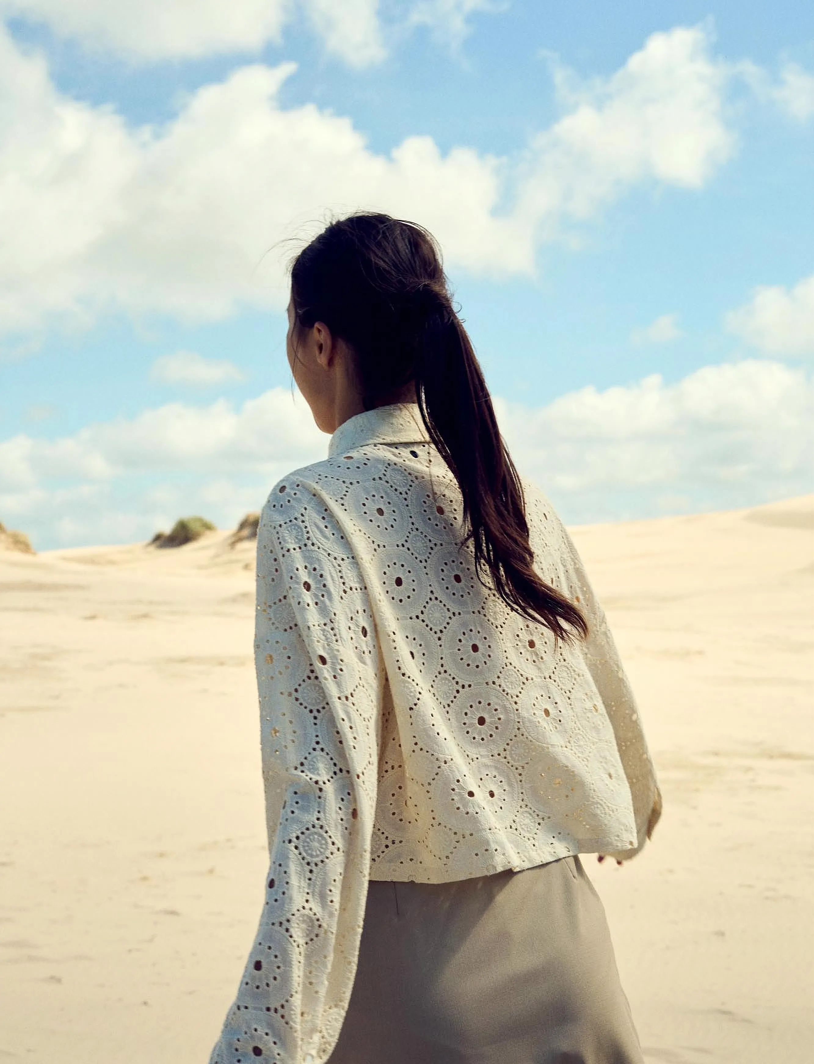 Noella - Julie Shirt - langærmede skjorter - ivory - 3