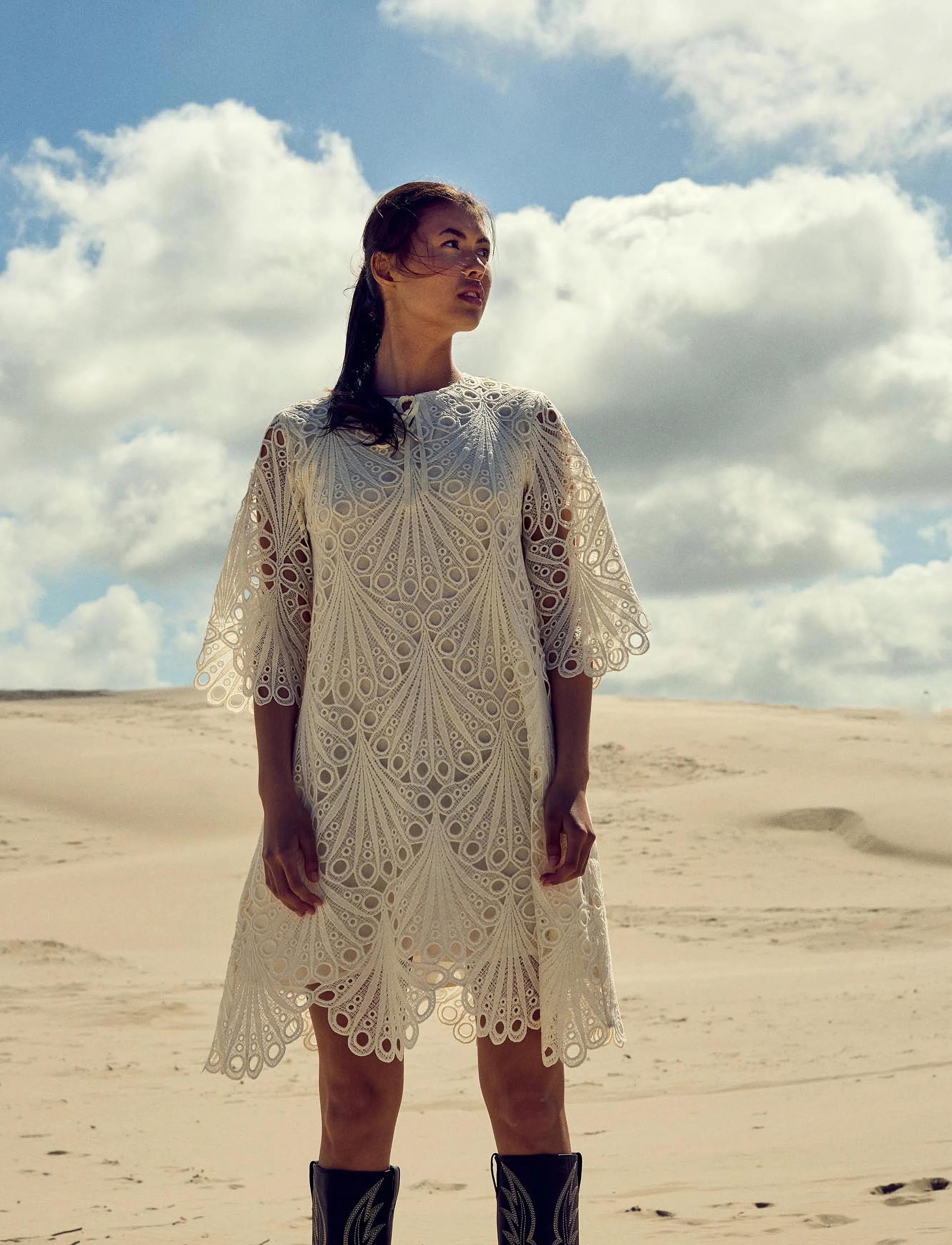 Noella Kalona Dress, XS, White, Kjoler > Kort Kjole, Dame
