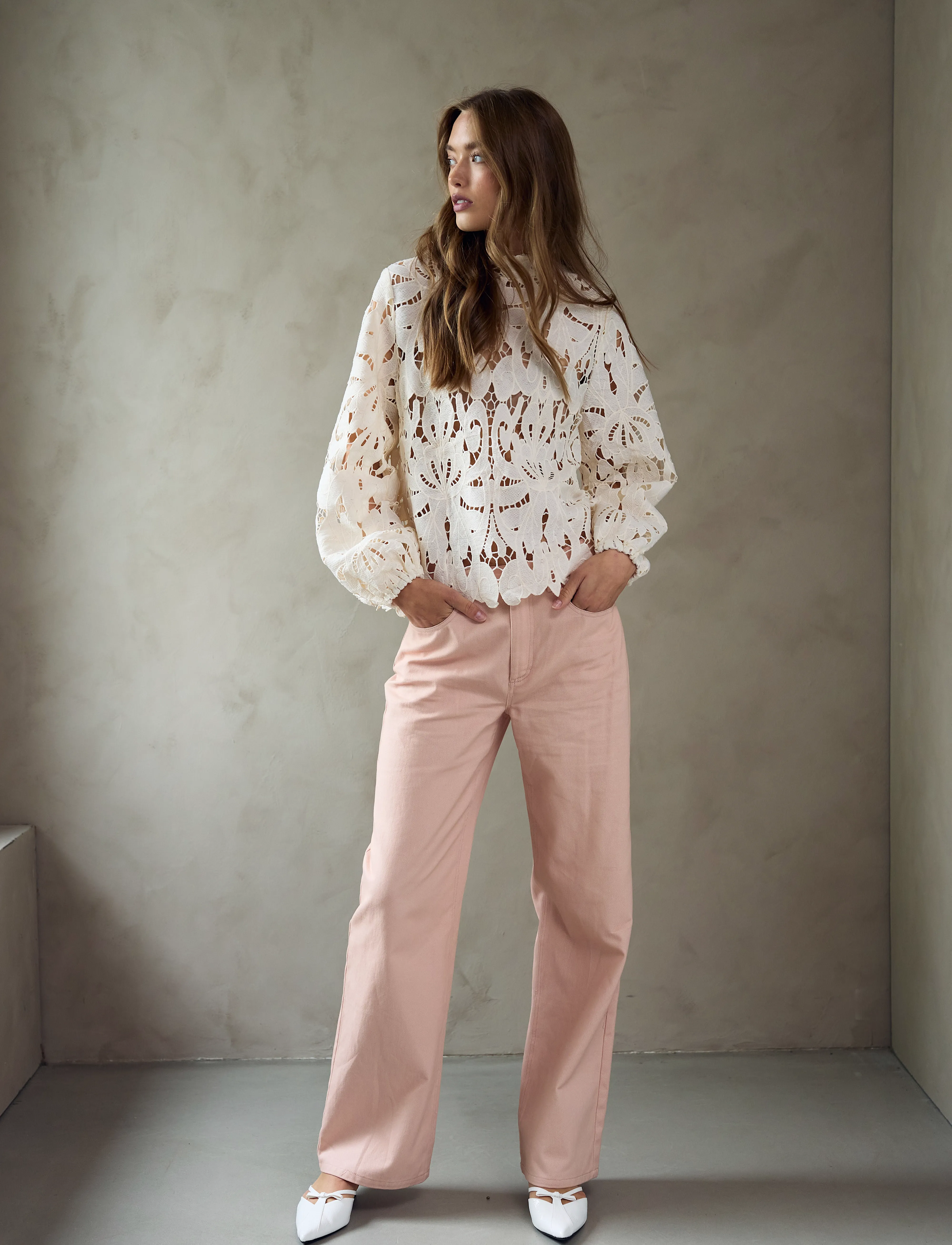 Noella - Katy Jeans - hosen mit weitem bein - washed pink - 2