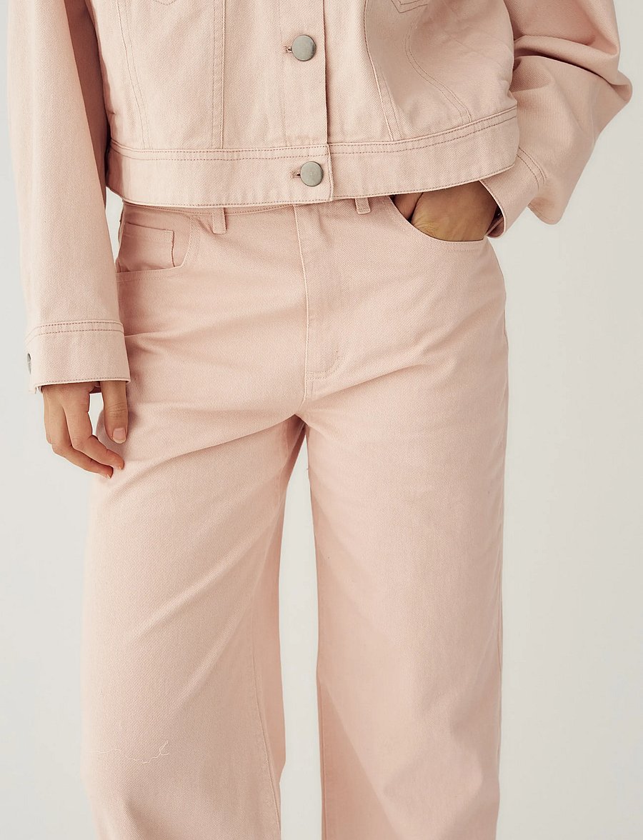 Noella - Katy Jeans - wide leg jeans - washed pink - 4