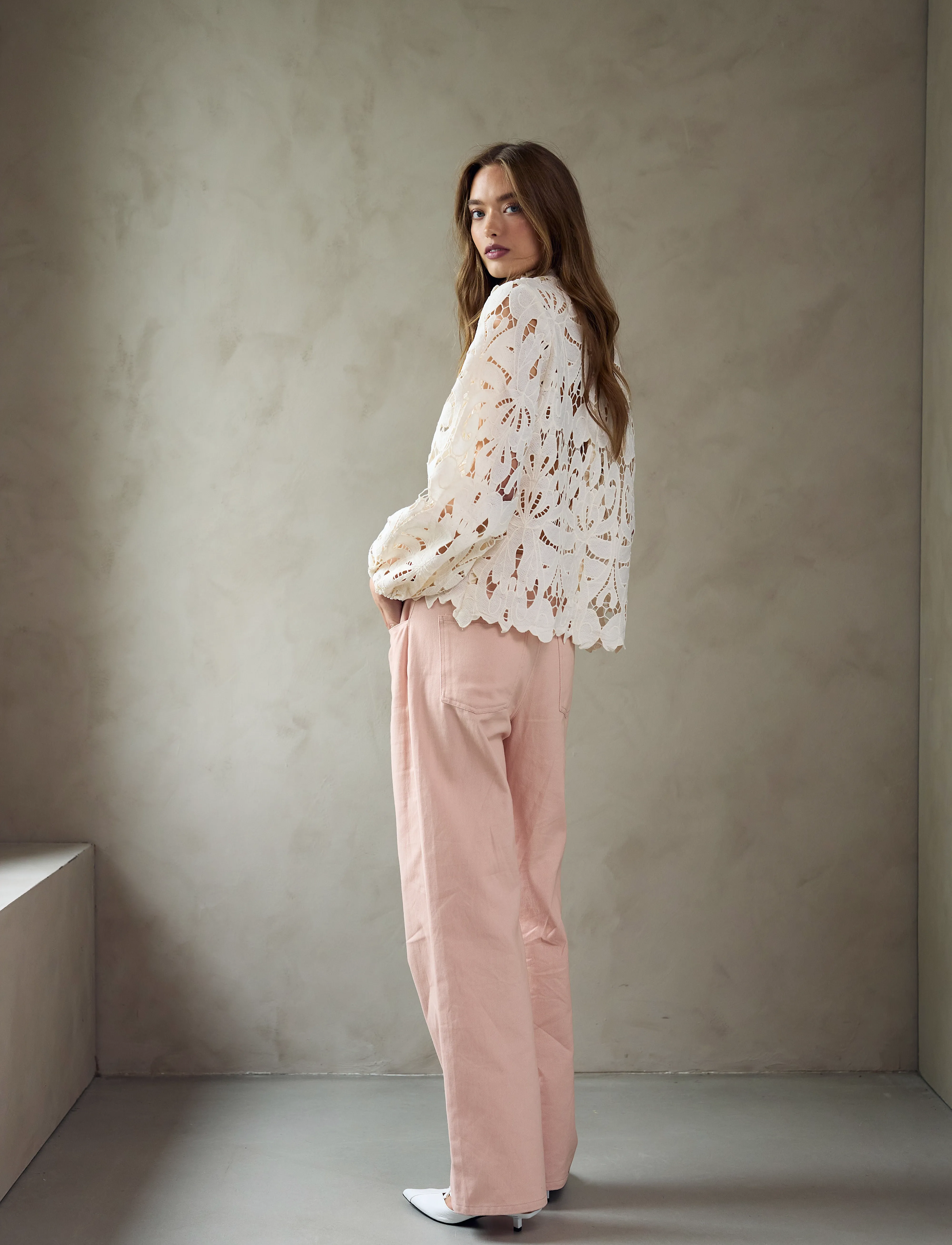 Noella - Katy Jeans - hosen mit weitem bein - washed pink - 3