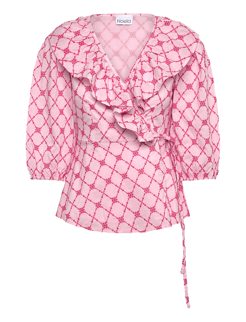 Noella - Kolina Blouse - kurzämlige blusen - pink lemonade combo - 0