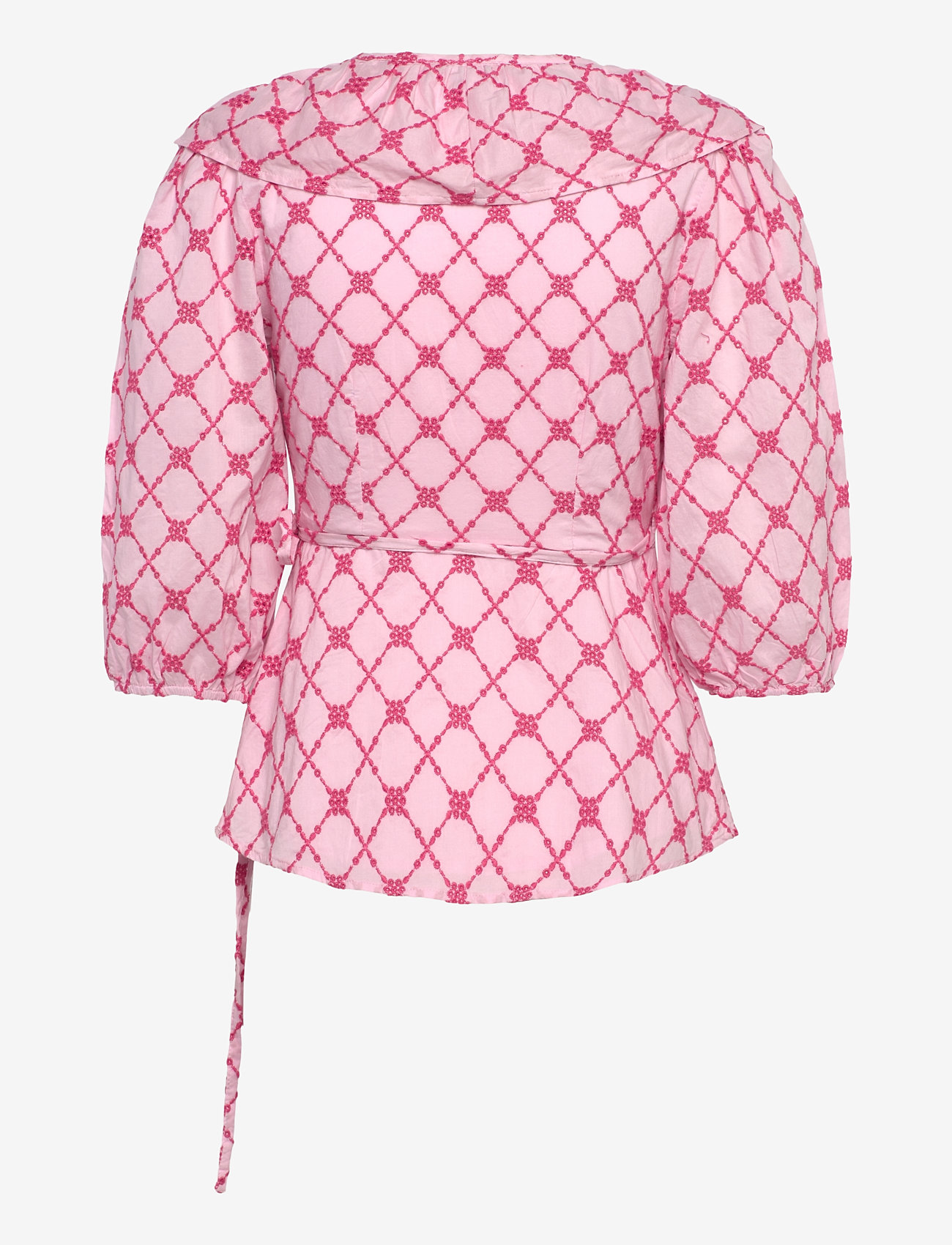 Noella - Kolina Blouse - lühikeste varrukatega pluusid - pink lemonade combo - 1