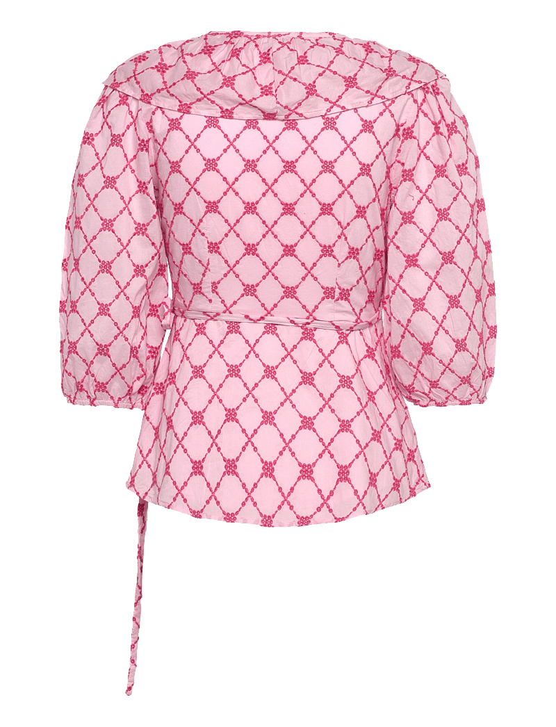 Noella - Kolina Blouse - kurzämlige blusen - pink lemonade combo - 1