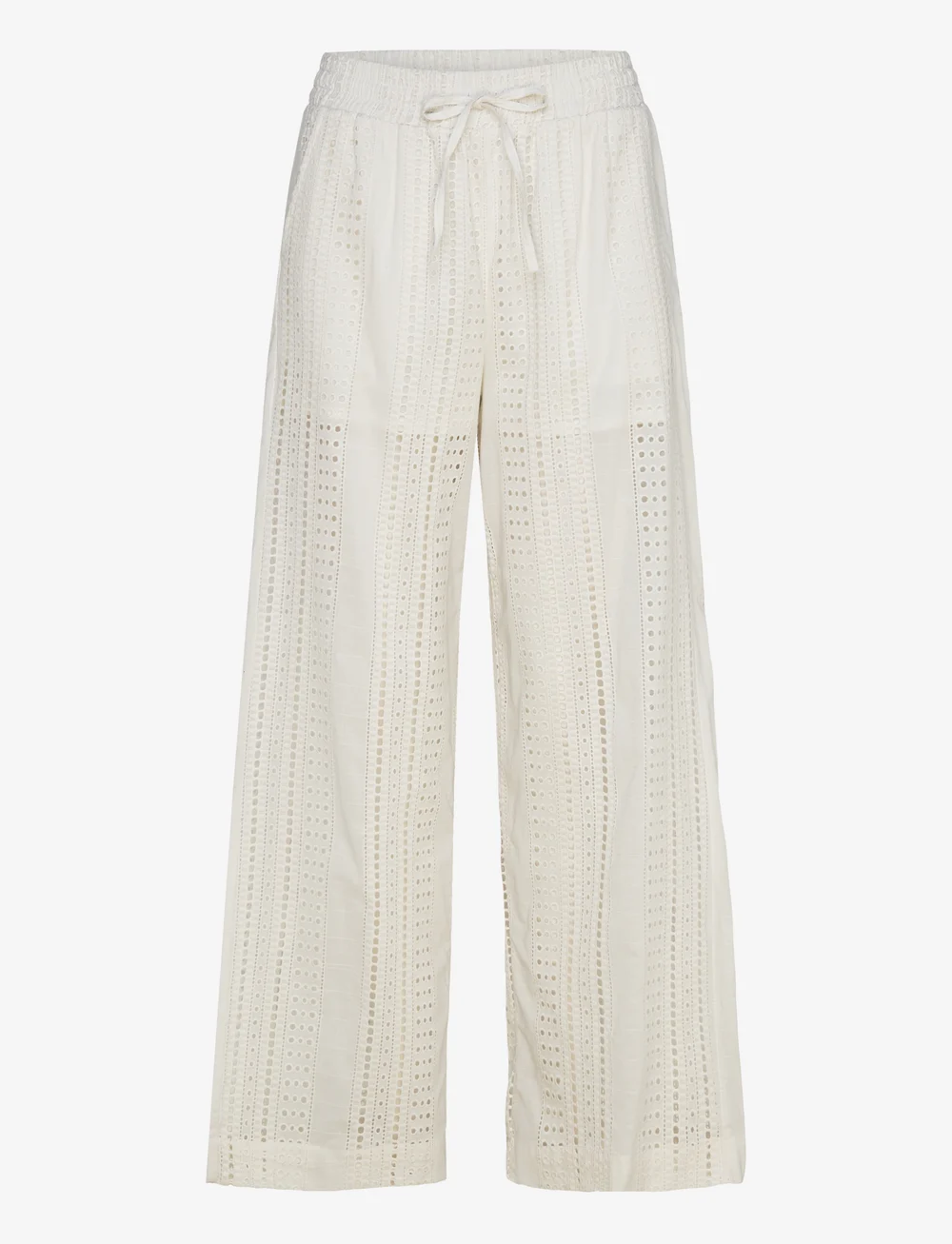 Noella - Kimona Pants - vida byxor - white - 1