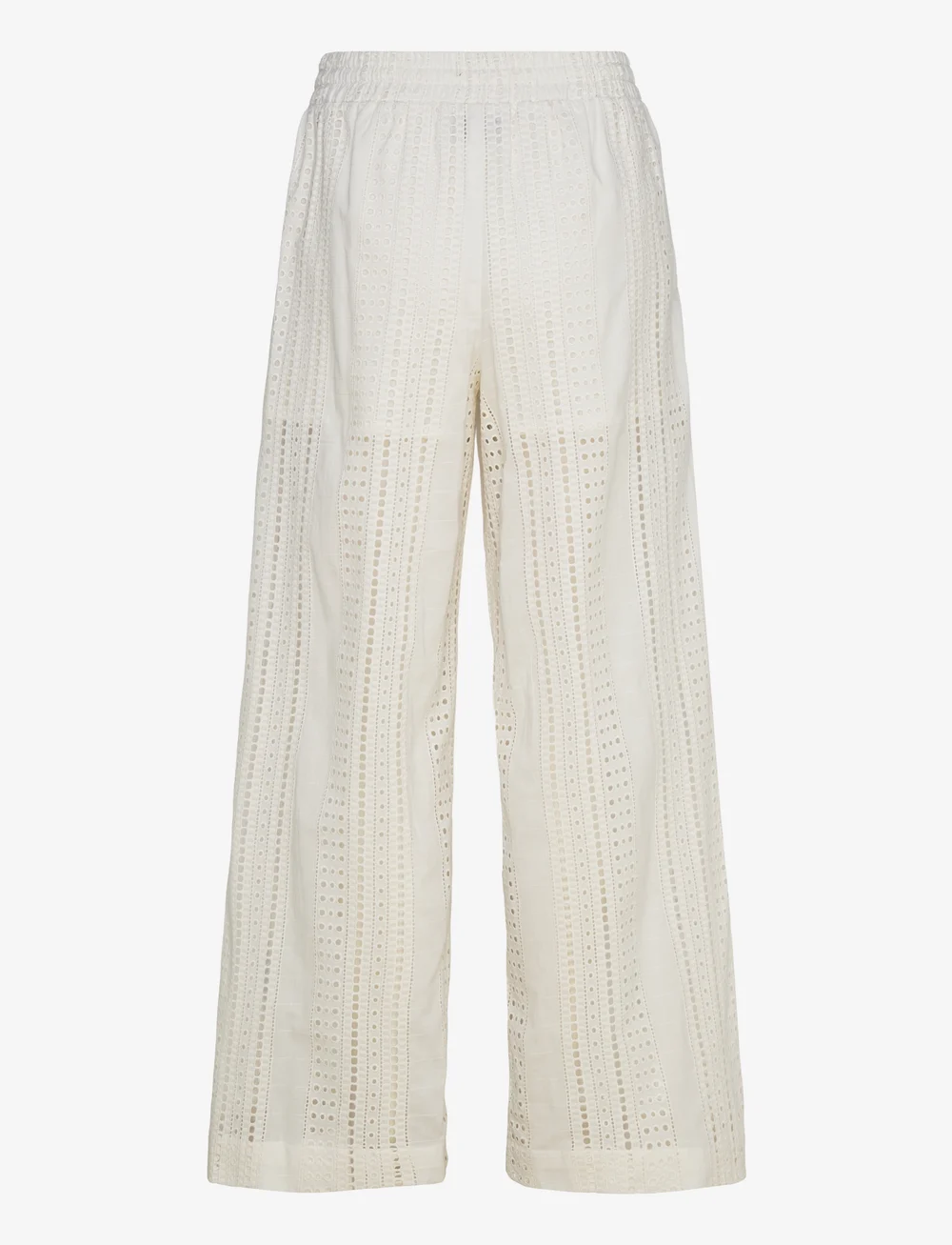 Noella - Kimona Pants - vida byxor - white - 2