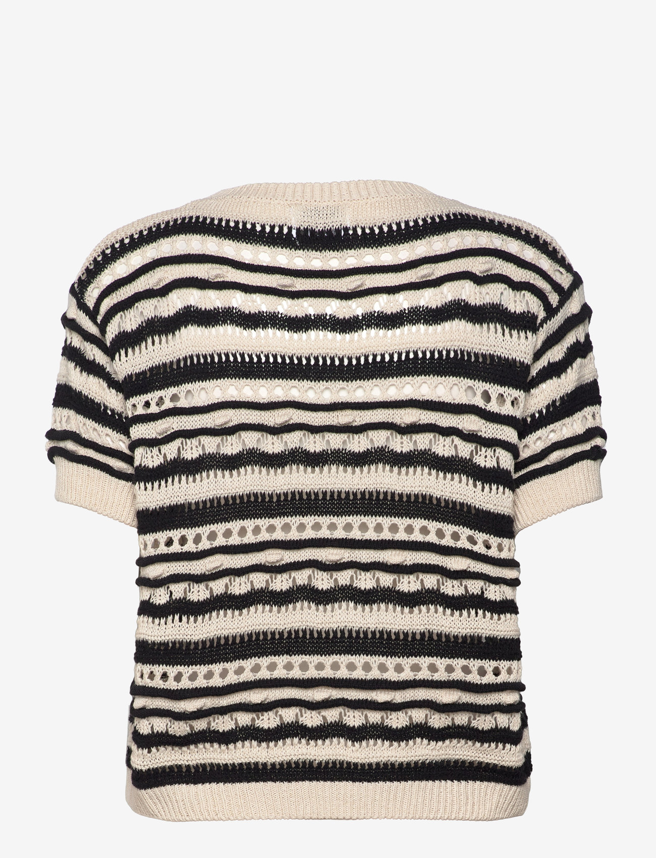 Noella - Kirstine Knit - pullover - black beige stripe - 1