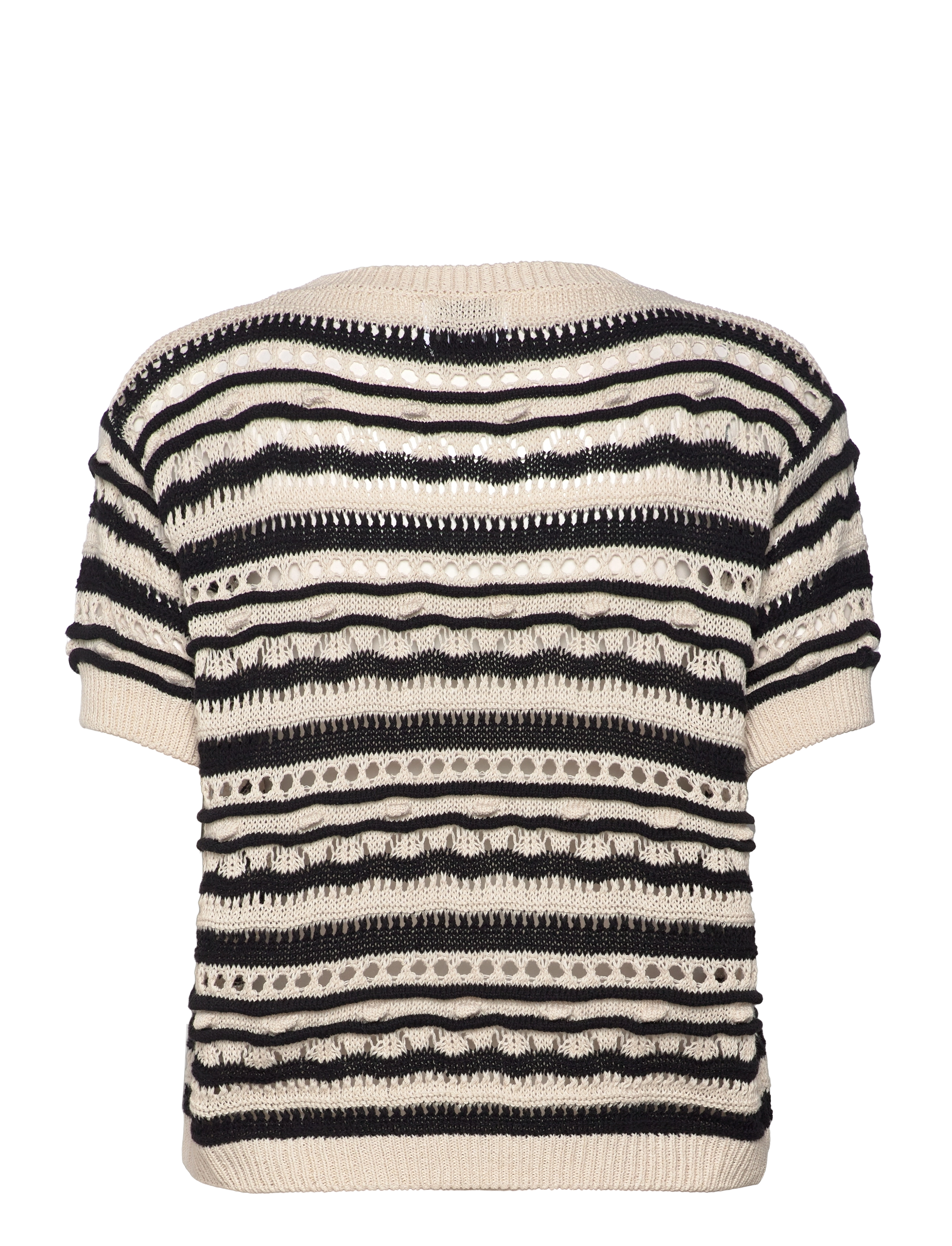 Noella - Kirstine Knit - pullover - black beige stripe - 1