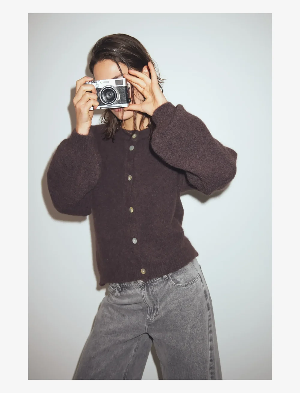 Noella - Kae Knit Cardigan - cardigans - chocolate - 0