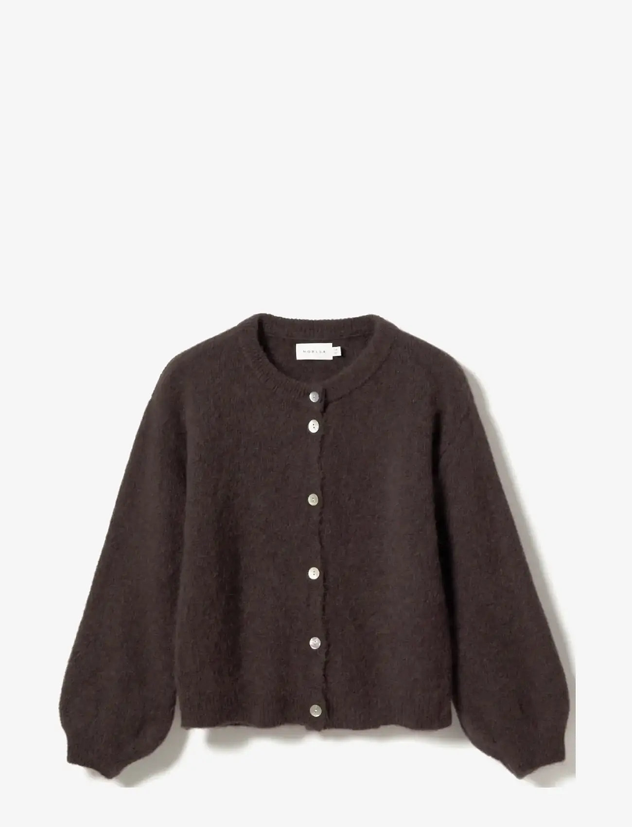 Noella - Kae Knit Cardigan - koftor - chocolate - 1