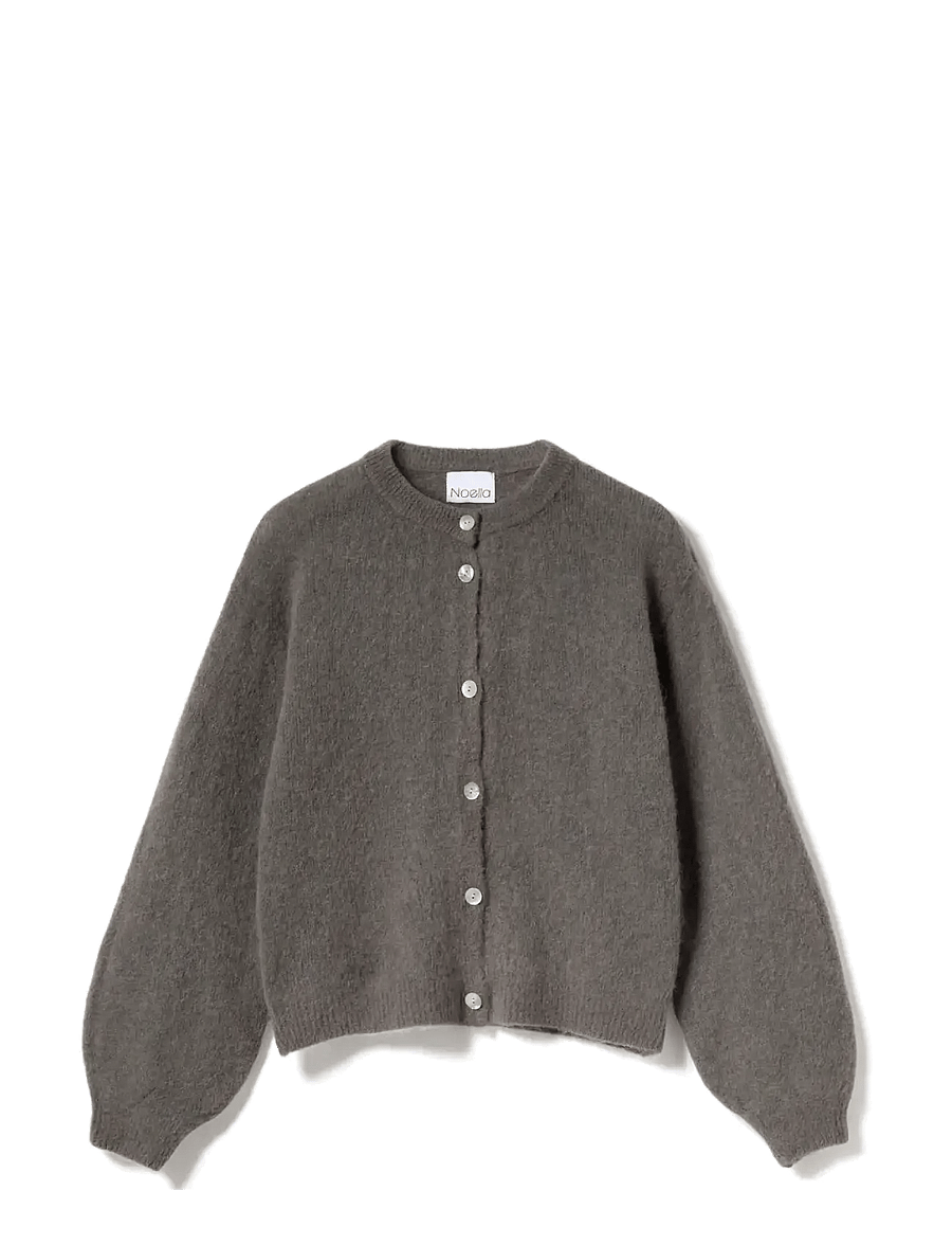 Noella - Kae Knit Cardigan - cardigans - coffee - 0