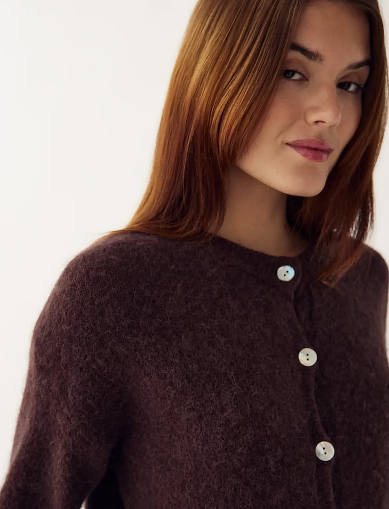 Noella - Kae Knit Cardigan - kardigani - medium brown - 3