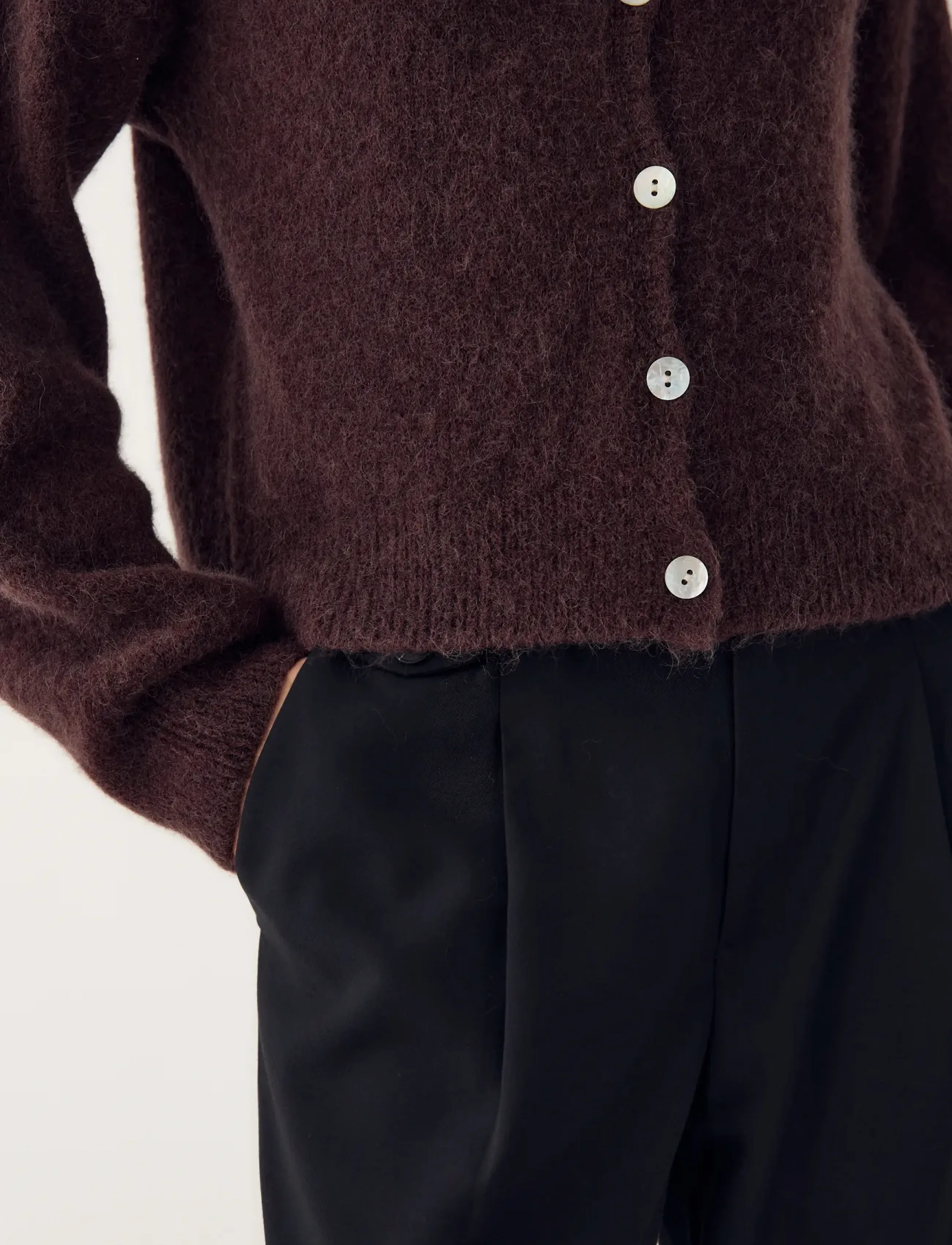 Noella - Kae Knit Cardigan - cardigans - medium brown - 4