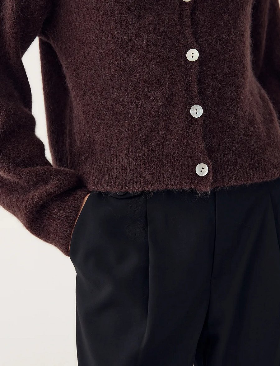 Noella - Kae Knit Cardigan - cardigans - medium brown - 4