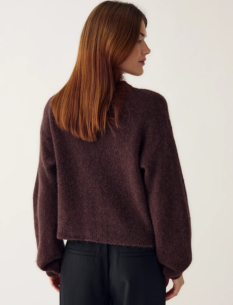 Noella - Kae Knit Cardigan - kardigani - medium brown - 5
