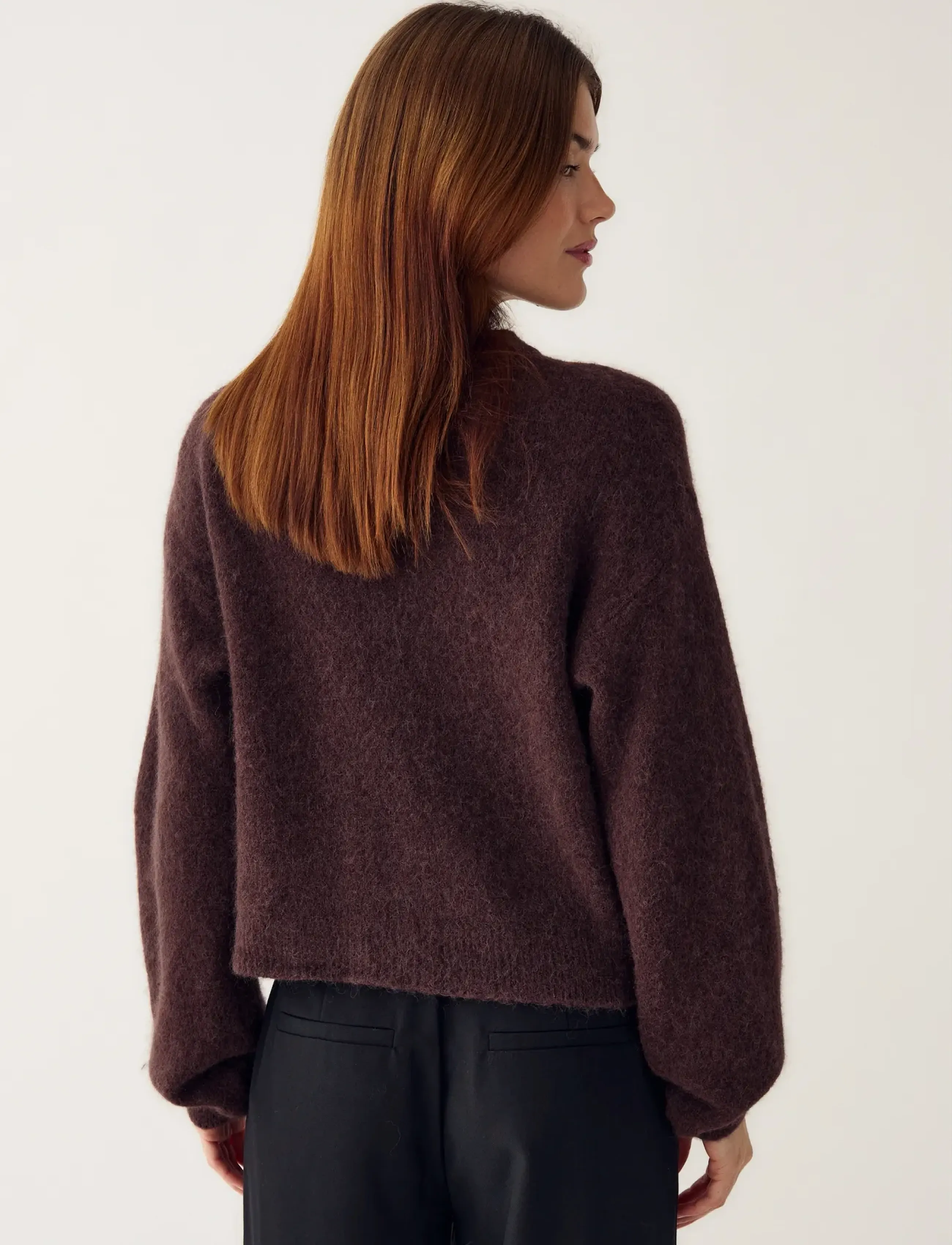 Noella - Kae Knit Cardigan - cardigans - medium brown - 5