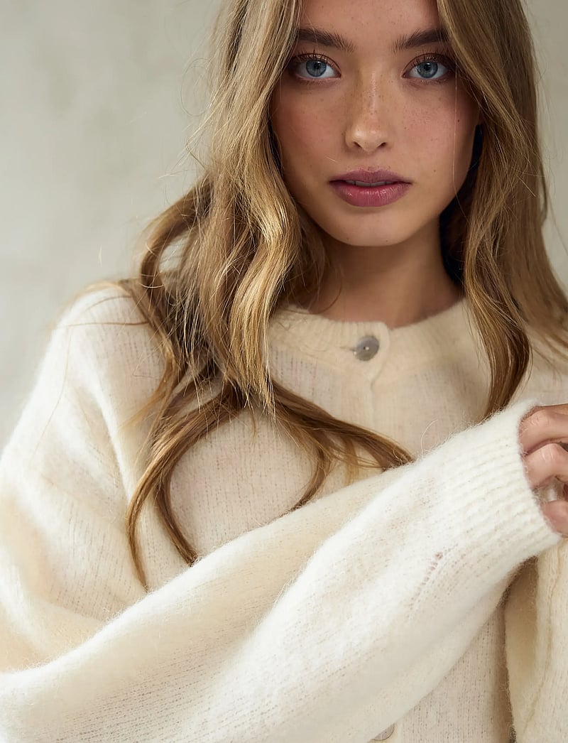 Noella - Kae Knit Cardigan - gilets - oyster - 3