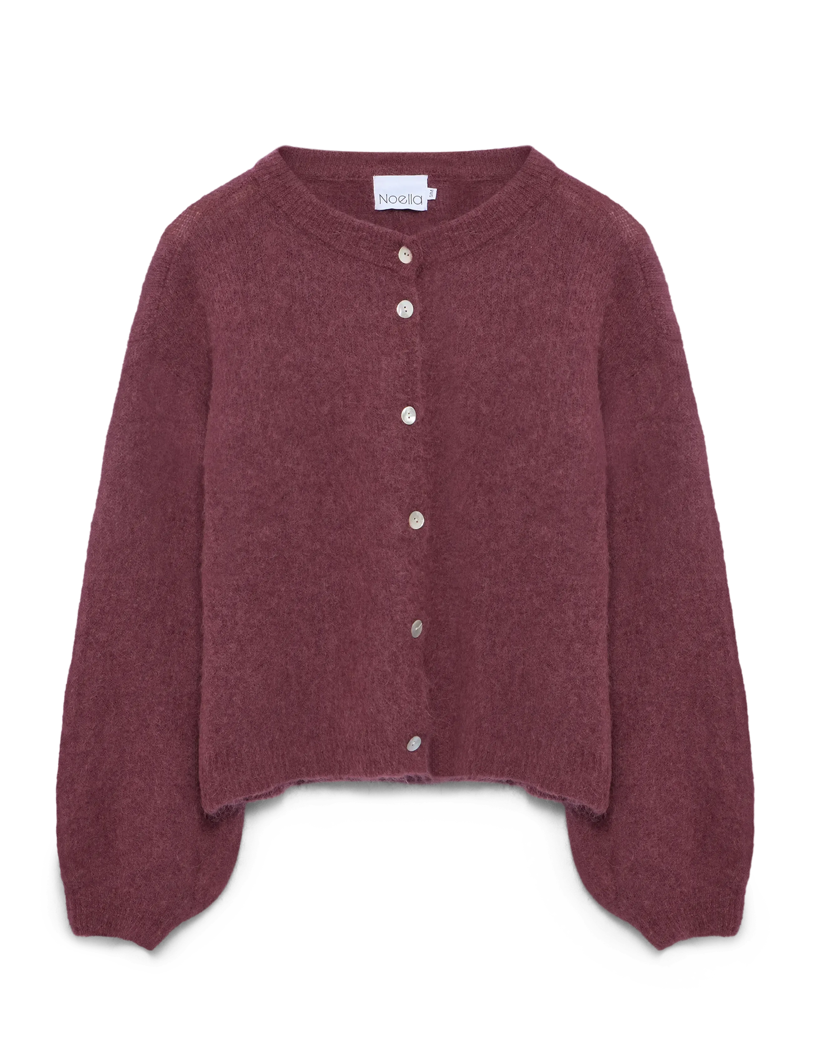 Noella Kae Knit Cardigan - Transitional Layering - RUST / burgundy