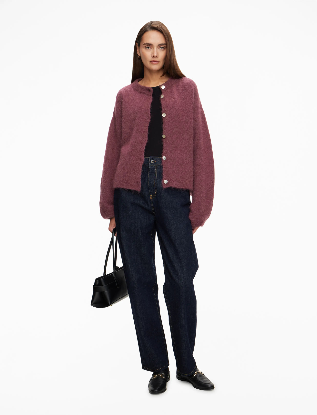 Noella - Kae Knit Cardigan - koftor - rust - 3