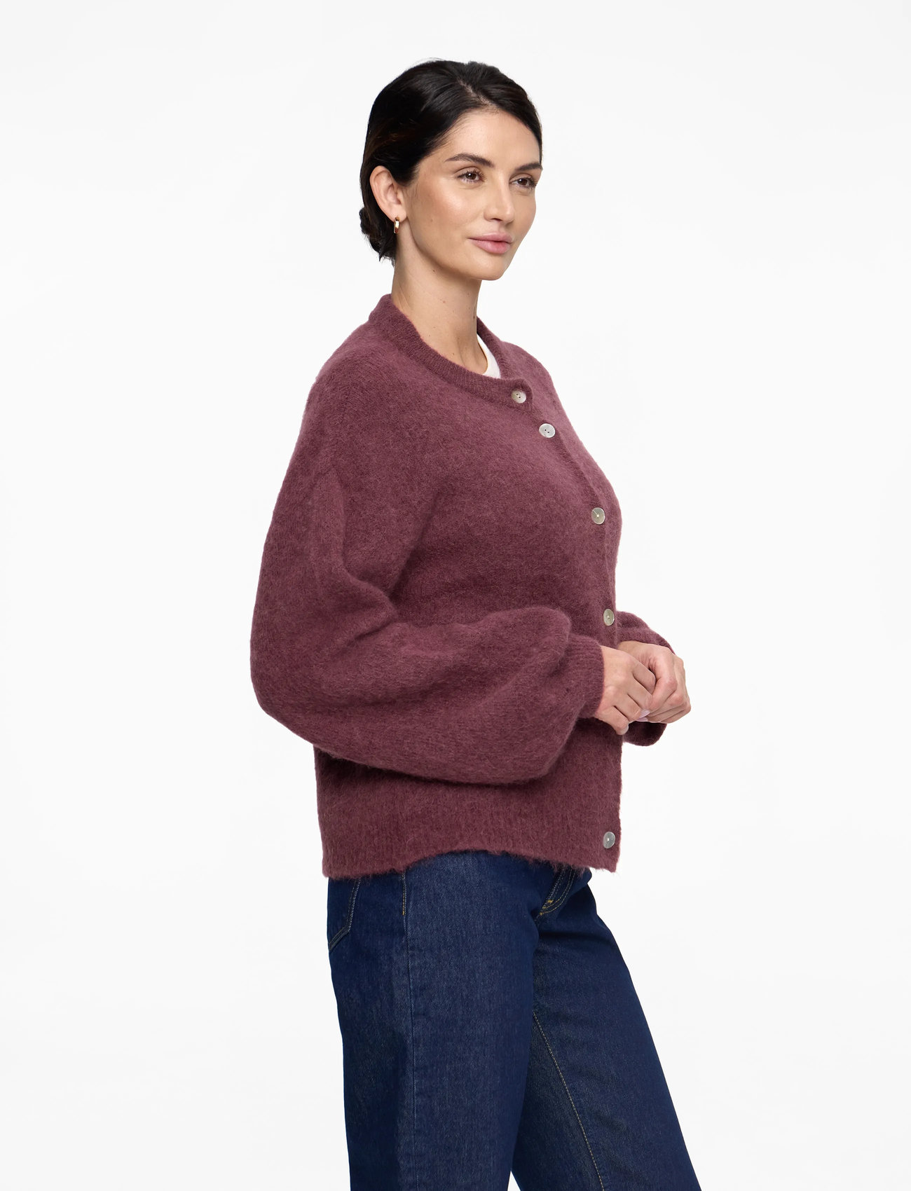 Noella - Kae Knit Cardigan - koftor - rust - 4