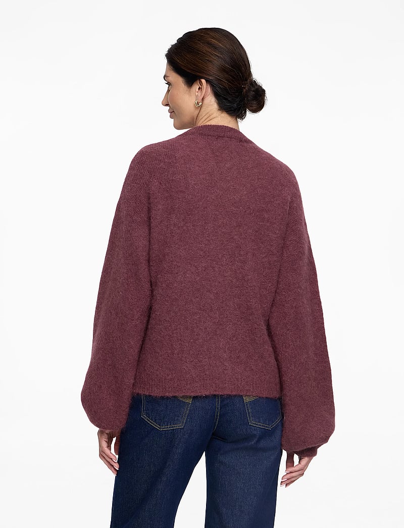 Noella - Kae Knit Cardigan - koftor - rust - 5