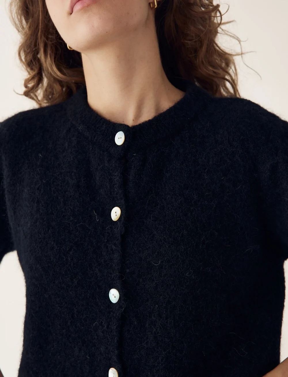 Noella - Kae SS Knit Cardigan - cardigans - black - 5