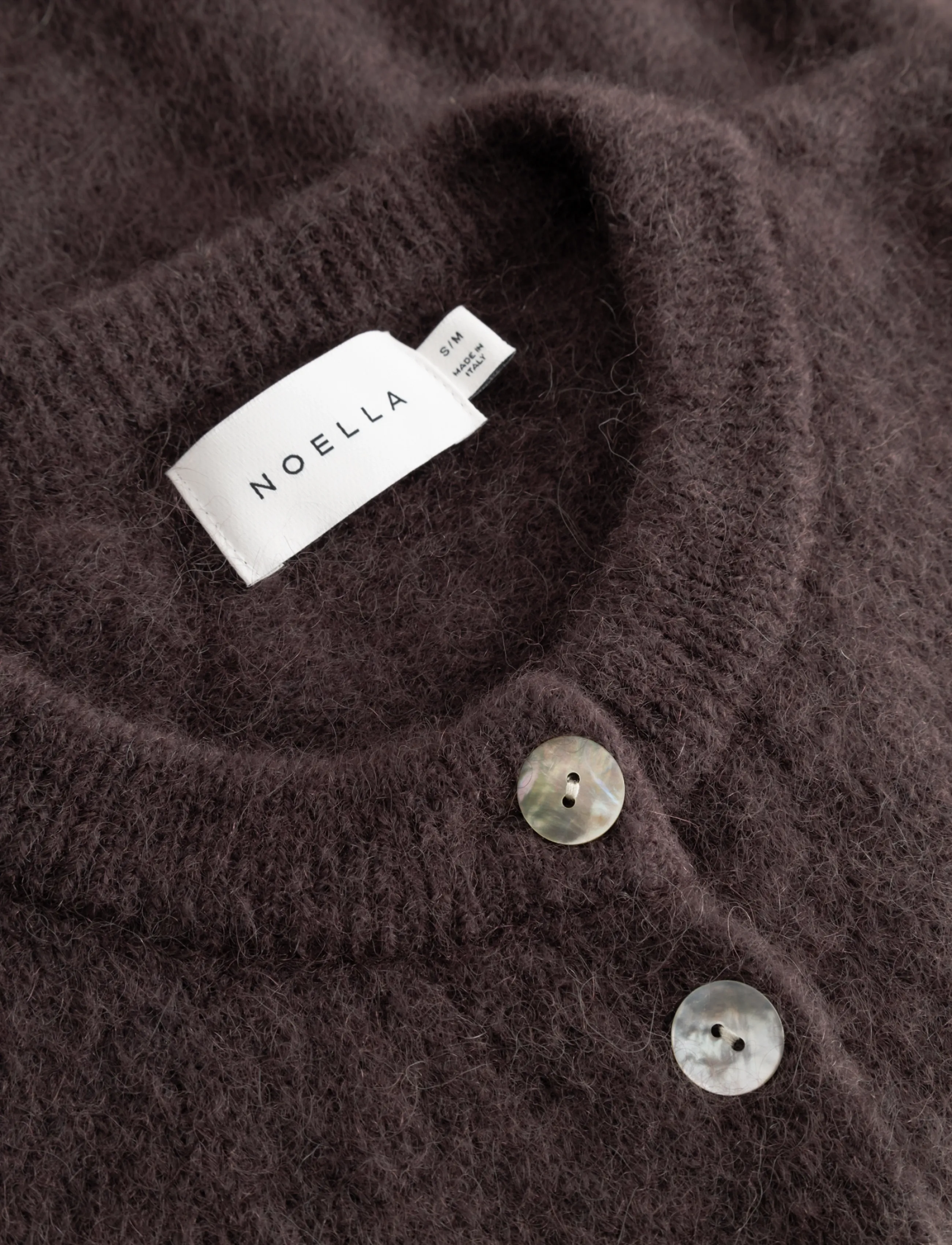 Noella - Kae SS Knit Cardigan - cardigans - chocolate - 2