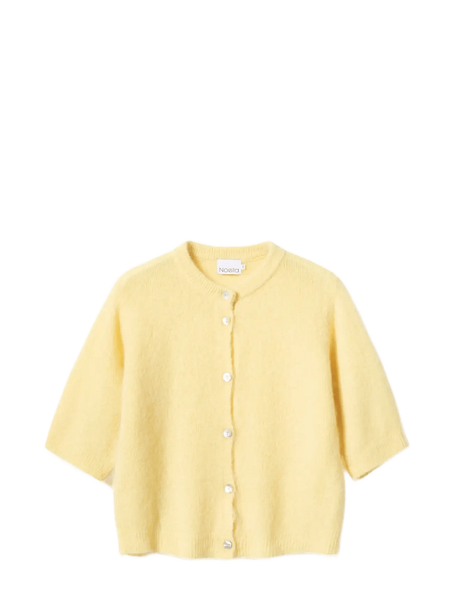 Noella - Kae SS Knit Cardigan - kardiganid - light yellow - 0