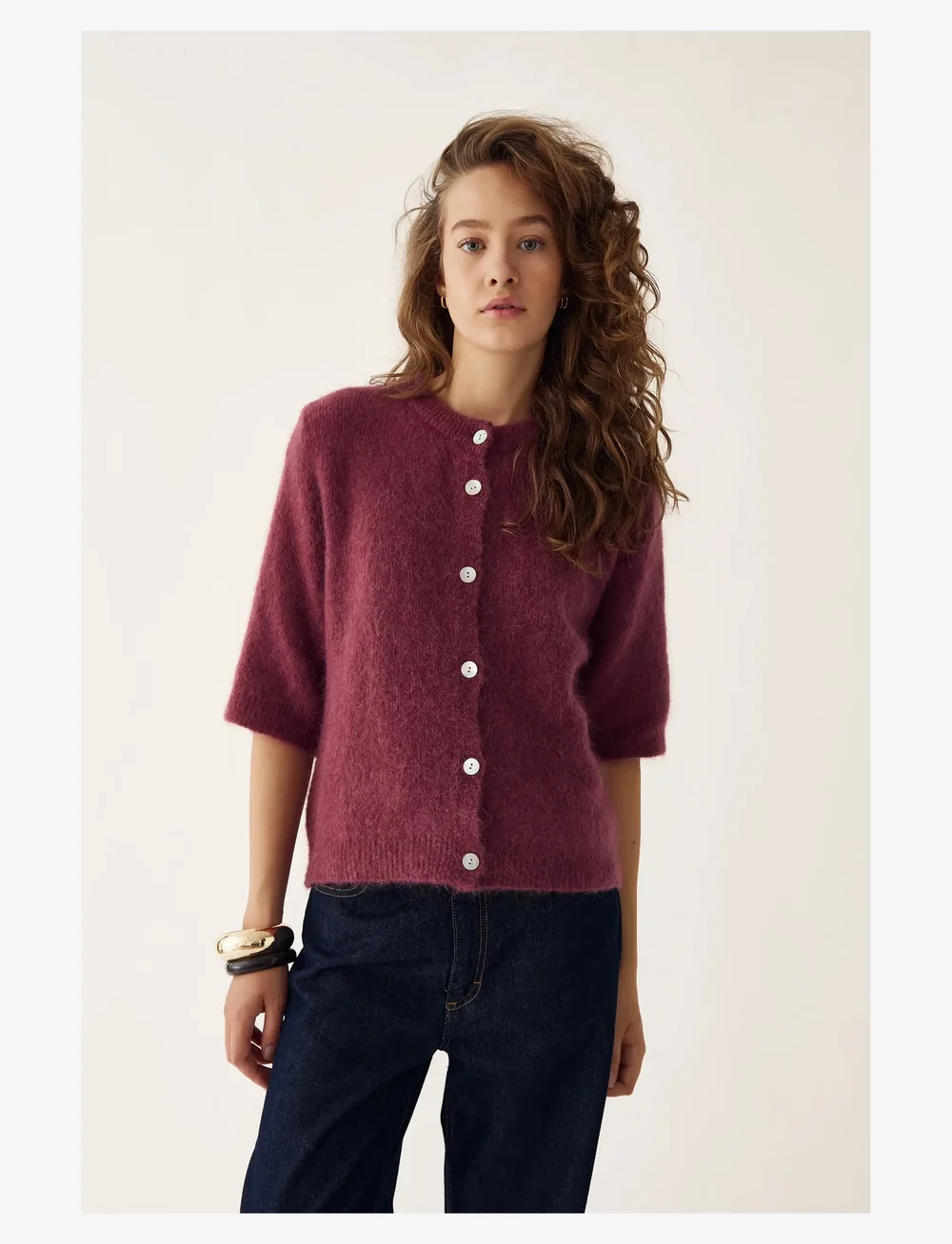 Noella - Kae SS Knit Cardigan - kardiganid - rust - 1