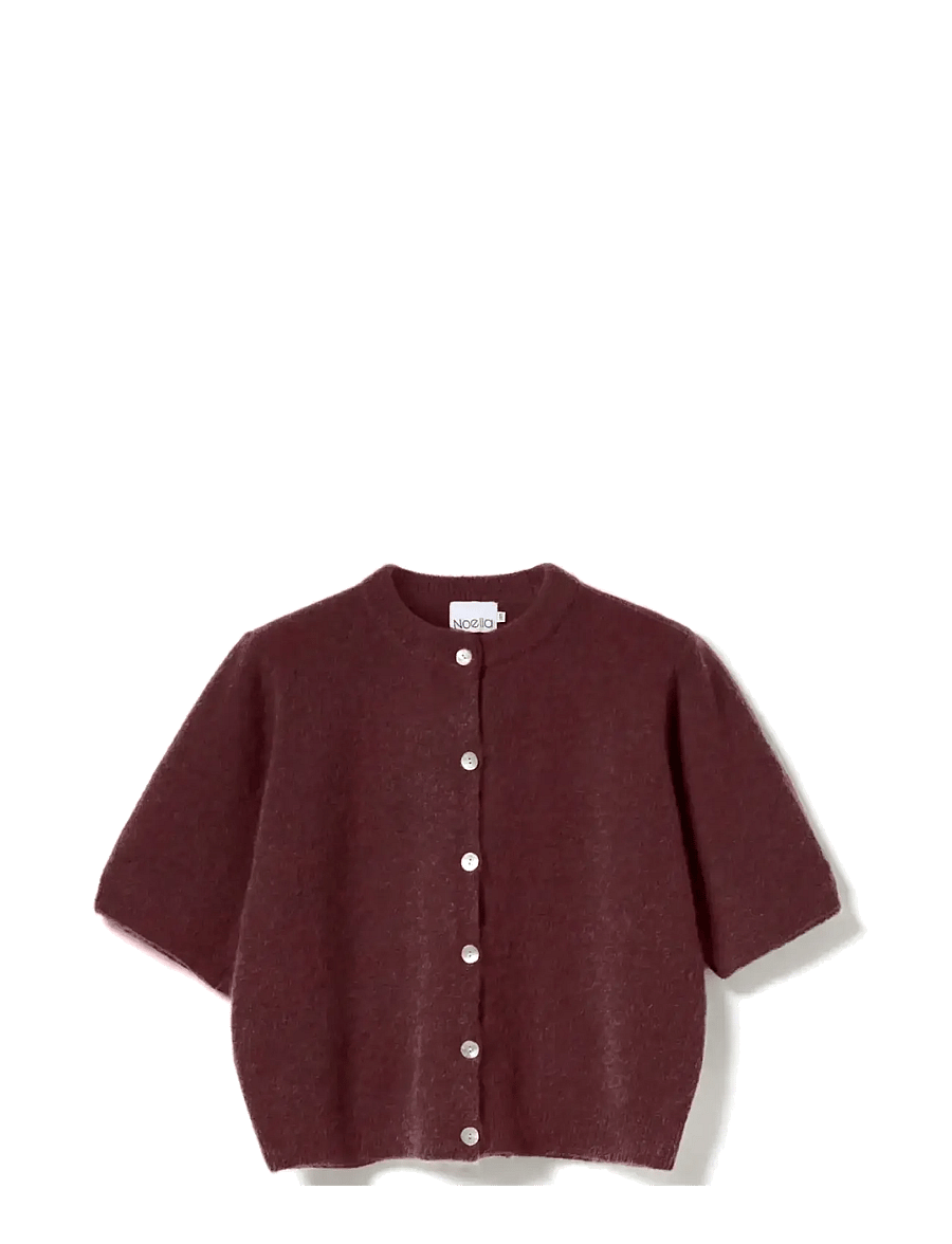 Noella - Kae SS Knit Cardigan - koftor - rust - 2